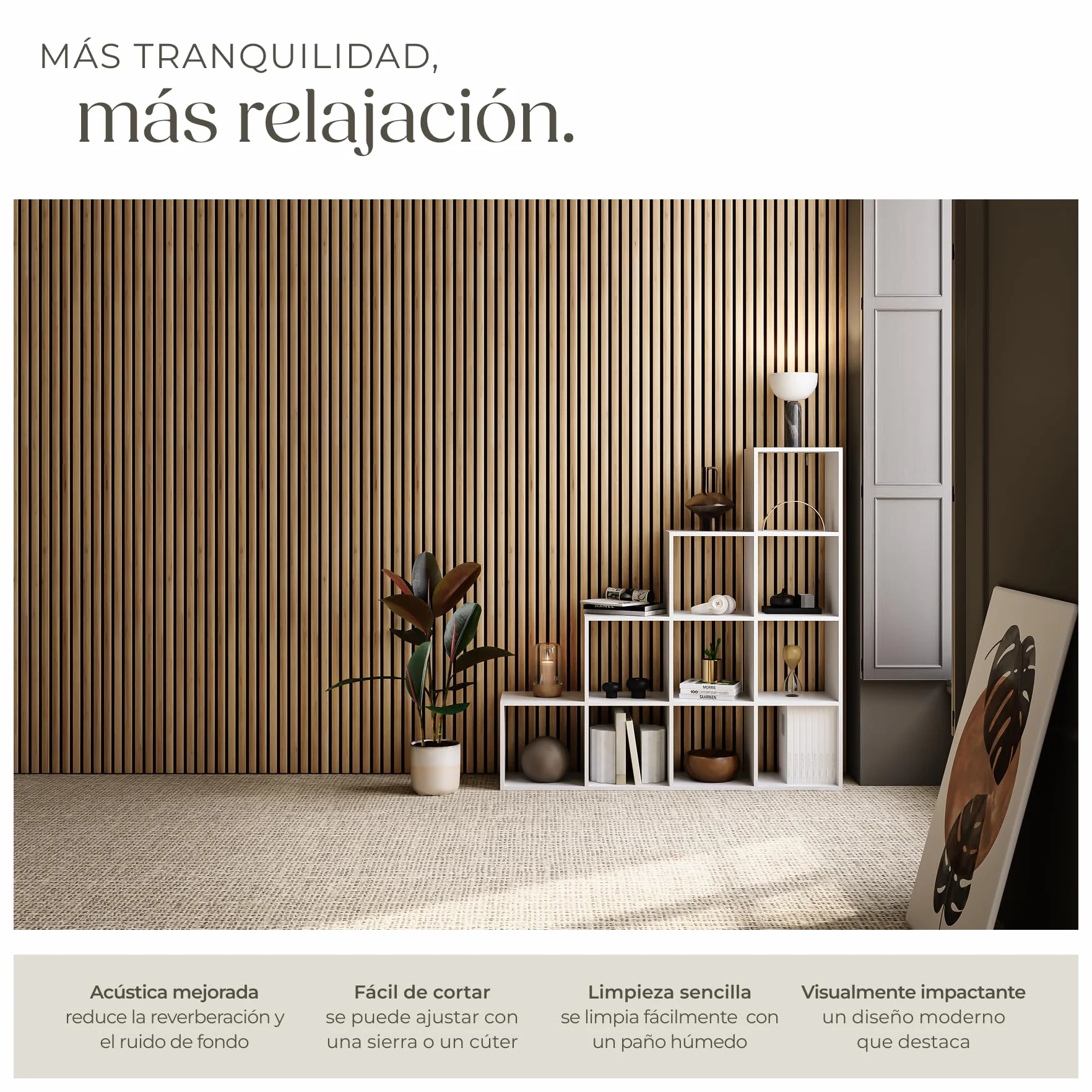tectake® Paneles de Pared Decorativos MDF, Chapa de Madera Real, Excelente Acústica, Tejido de Fieltro y Madera, Insonorización Acústica Pared - 60 x 120 x 2,1 cm 2 Paneles Roble