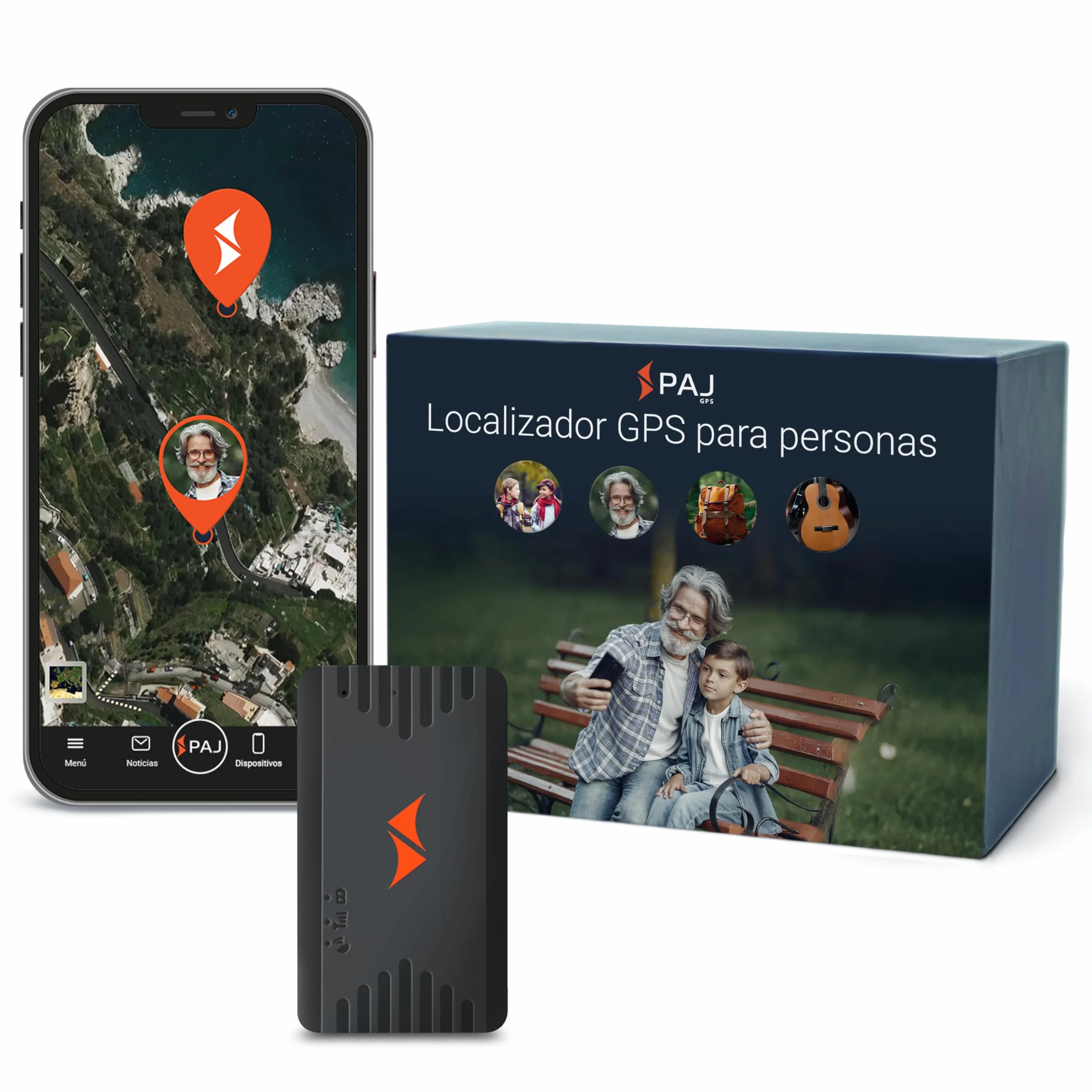 PAJ People Finder 4G Mini localizador GPS para Niños y Mayores batería 5 días rastreador pequeño localización Tiempo Real Alarma móvil