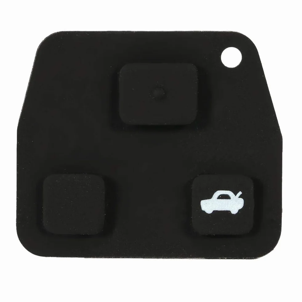 Almohadilla para Funda de Llave,Entrada sin Llave Remote Fob Shell Case 3 Botones Remote Auto Car Key Fob Shell Shell Pad de Goma reemplazo para Avensis