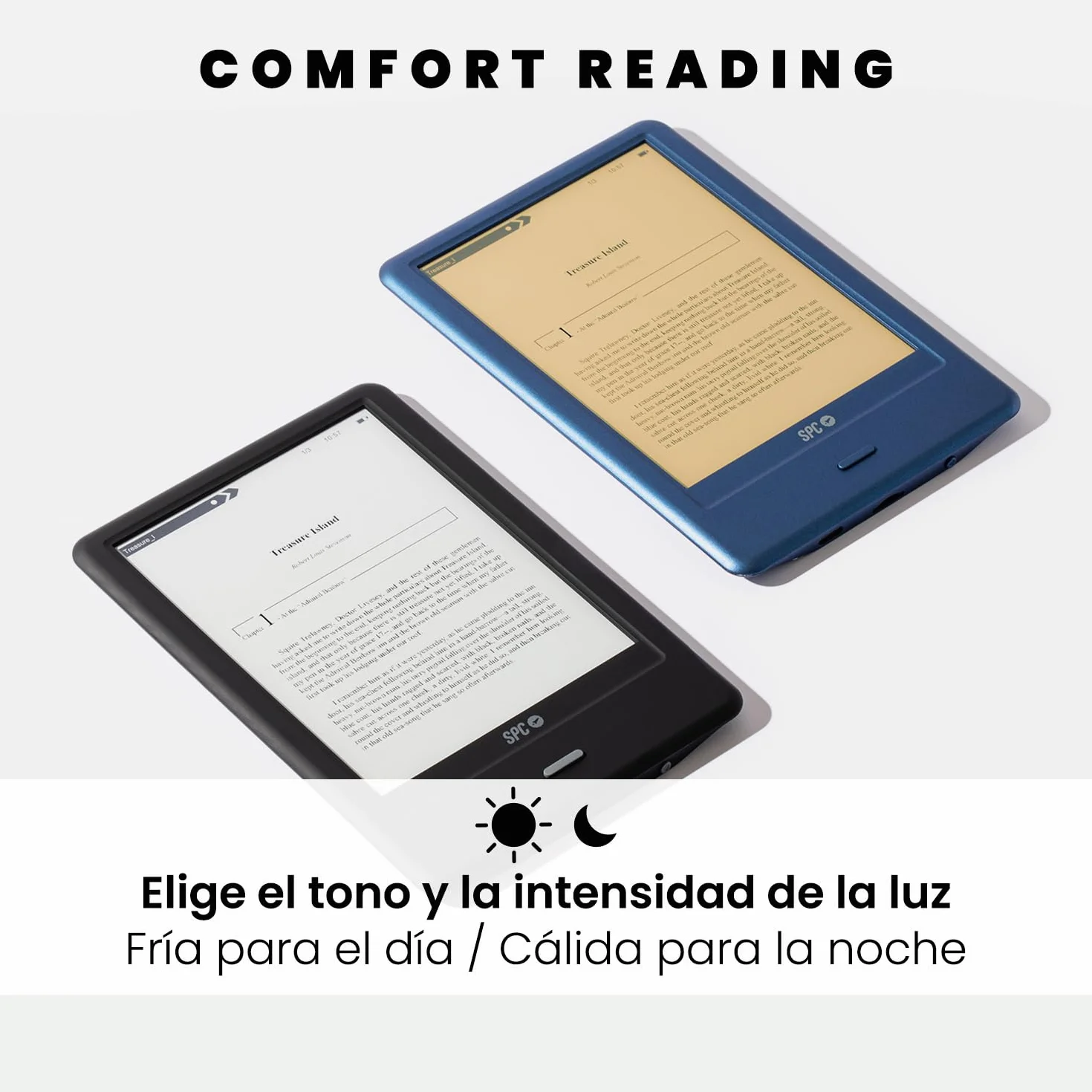 SPC Dickens Light 2 Pro Libro electrónico 6 Pulgadas táctil E-Ink 8GB 8000 Libros 1 Mes autonomía USB-C Azul