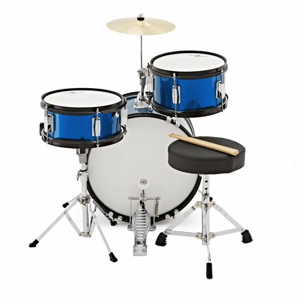 Kit de batería infantil acústica de 3 piezas para niños de 5 a 10 años con platillo Bass Tom de Snare Gear4music