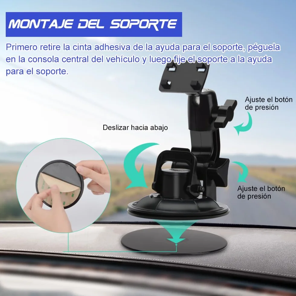 Navegador GPS Bluetooth 9 Pulgadas con Visera y Mapas Europa de por Vida para Camiones y Coches