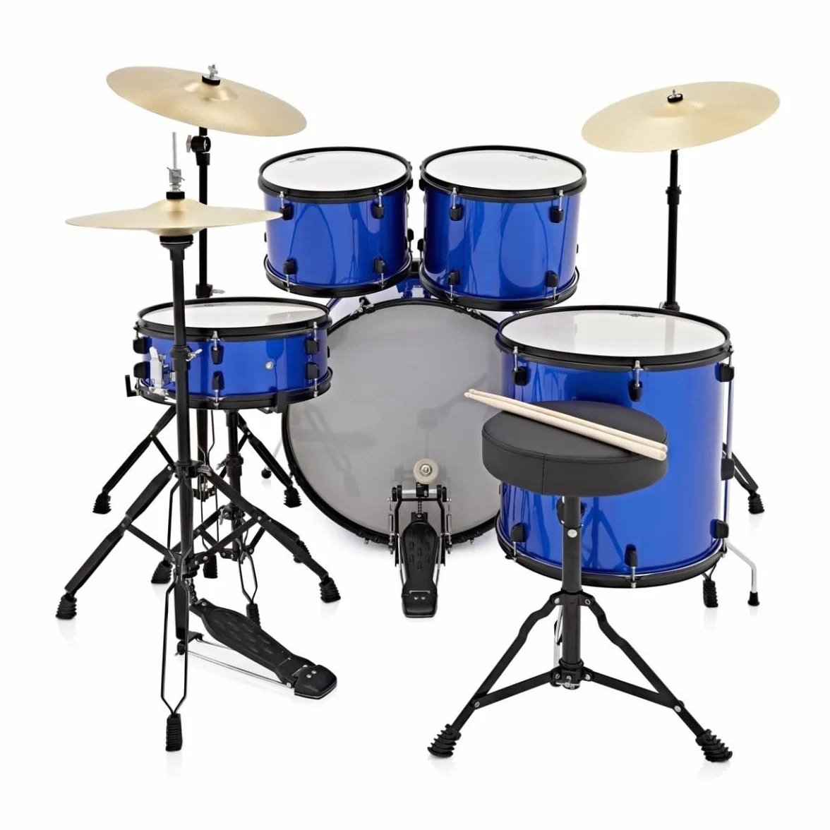 Gear4music Kit de batería acústica de 5 piezas Full Size para principiantes