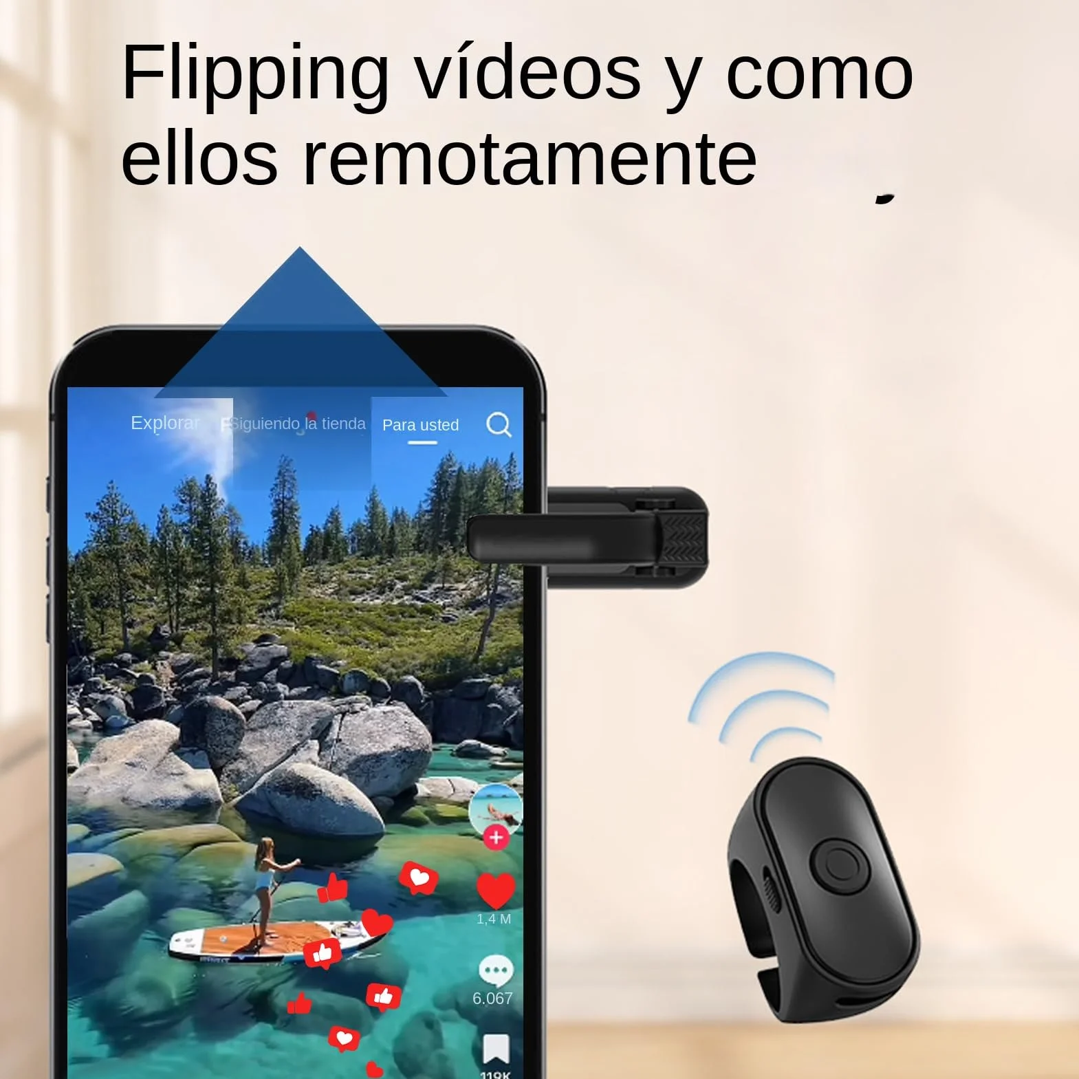 Volteador de Páginas para Ebook Portátil Diseño Ergonómico