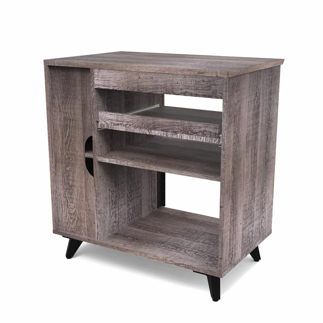 Glorious Modular Side Rack Walnut - Expansión para Racks de mesas de Estudio