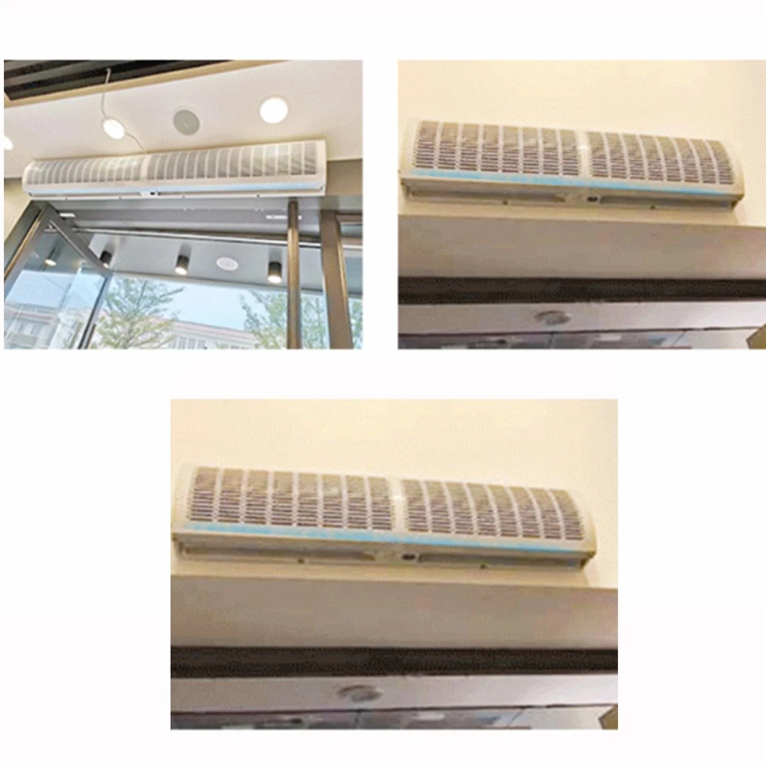 Máquina comercial de cortina de aire silenciosa, varios tamaños for elegir, cortina de aire con cabezal de puerta protectora (blanca)(150cm(59inch))