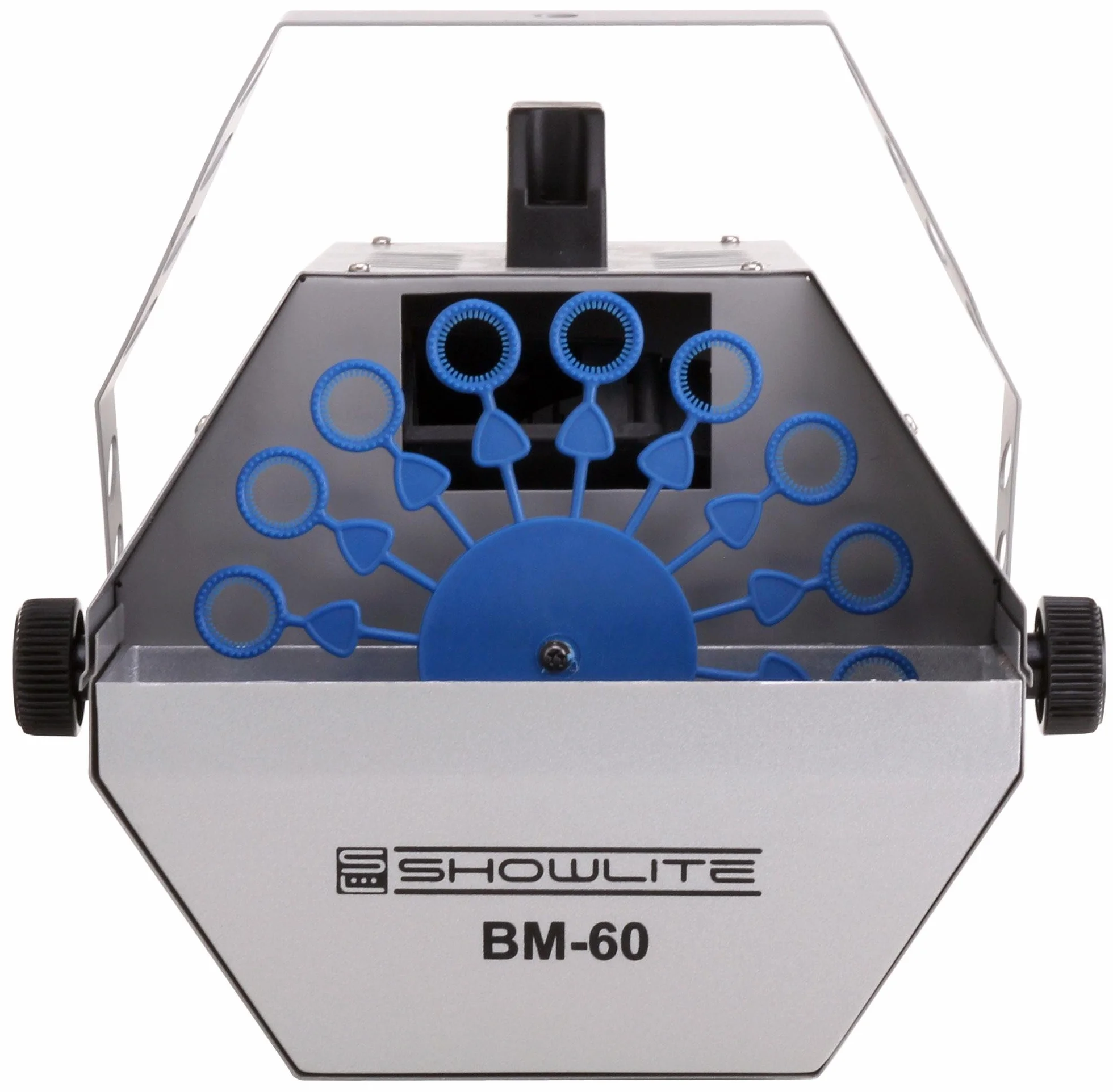 Showlite BM-60 Máquina de Burbujas 60W con mando a distancia por radio y 1L Eurolite Fluido UV azul (tanque de 0,6l, 2-3 horas de duración con tanque lleno, efecto fiesta, Disco Bubbles)