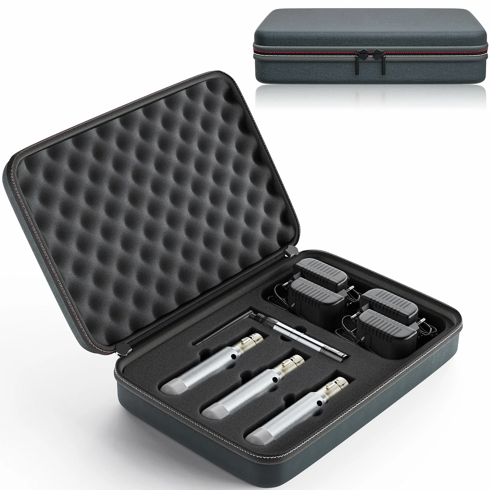 Controlador DMX Inalámbrico UKing con Cajas, Transmisor/Receptor Inalámbrico DMX512, Controlador de Iluminación LED, Funciona con Controlador DMX, Estuche de Almacenamiento Resistente para Transmisor