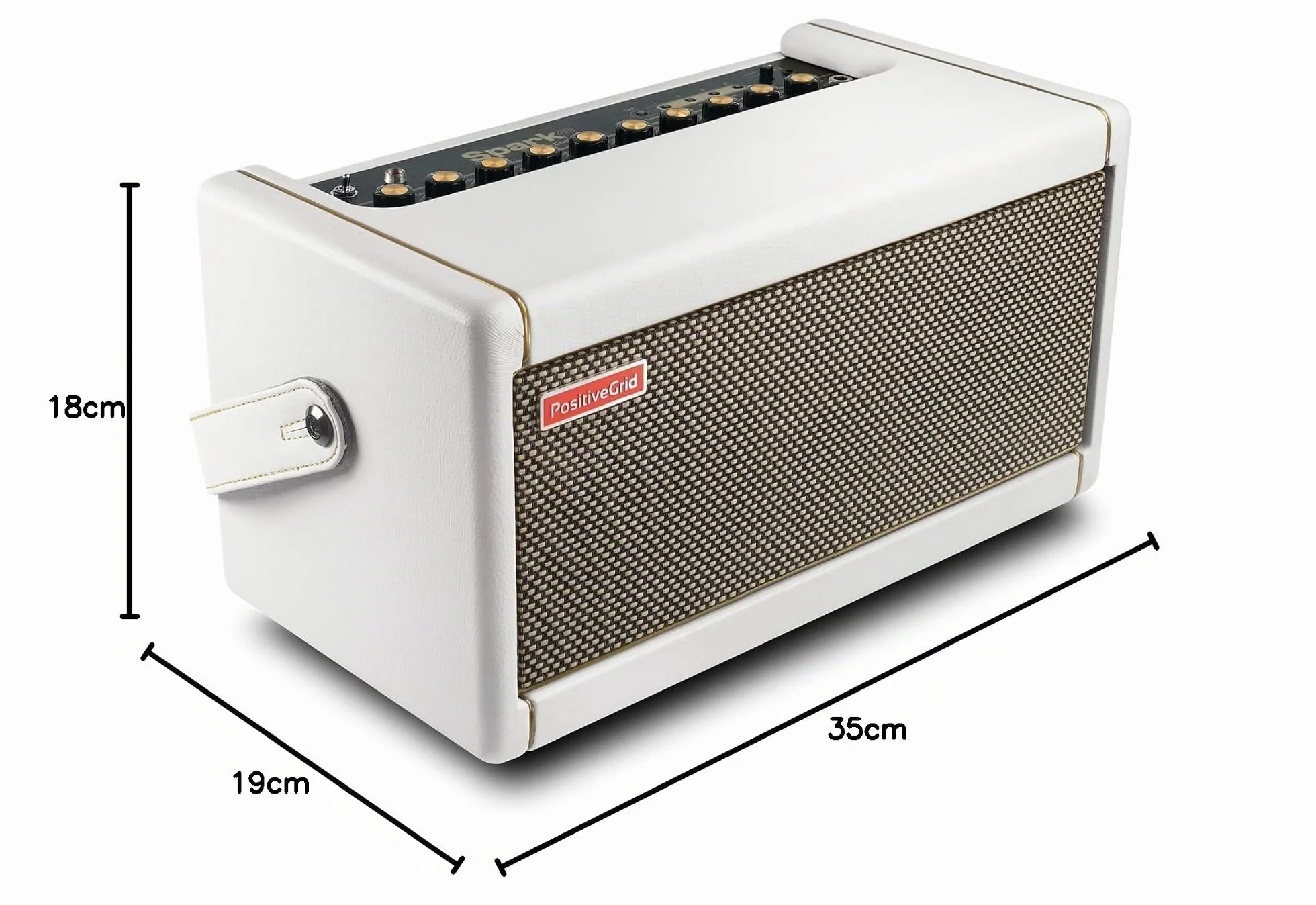 Positive Grid Spark Pearl Amplificador de Guitarra, Eléctrica, Bajo y Guitarra Acústica, Amplificador Combo de 40 Watts, App Móvil. (Perlado)
