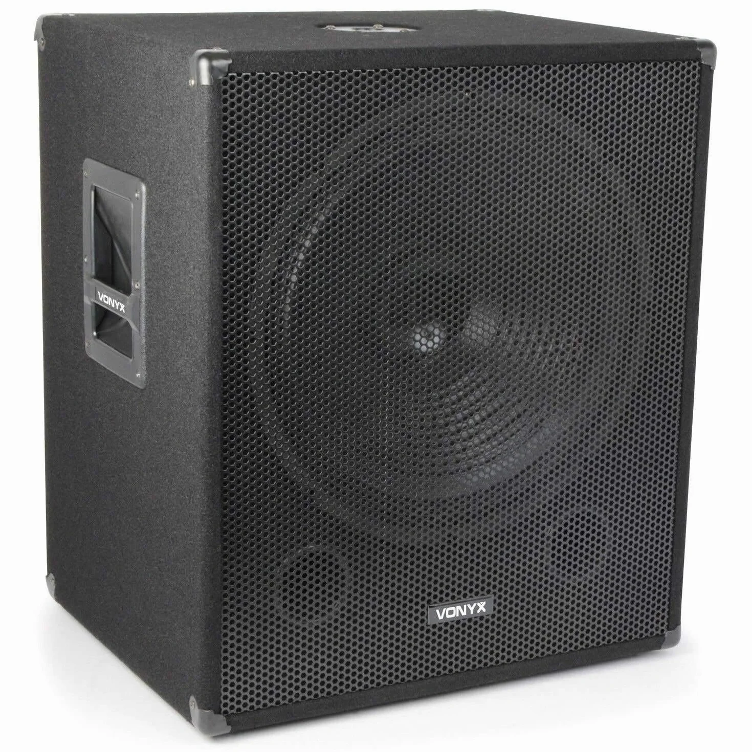Vonyx SMW18 Subwoofer pasivo para Discoteca, subwoofer de 18 Pulgadas, 1000 vatios, Altavoz de Graves Estable para Fiestas, woofer, Altavoz pasivo para DJ con Revestimiento de Fieltro en Negro