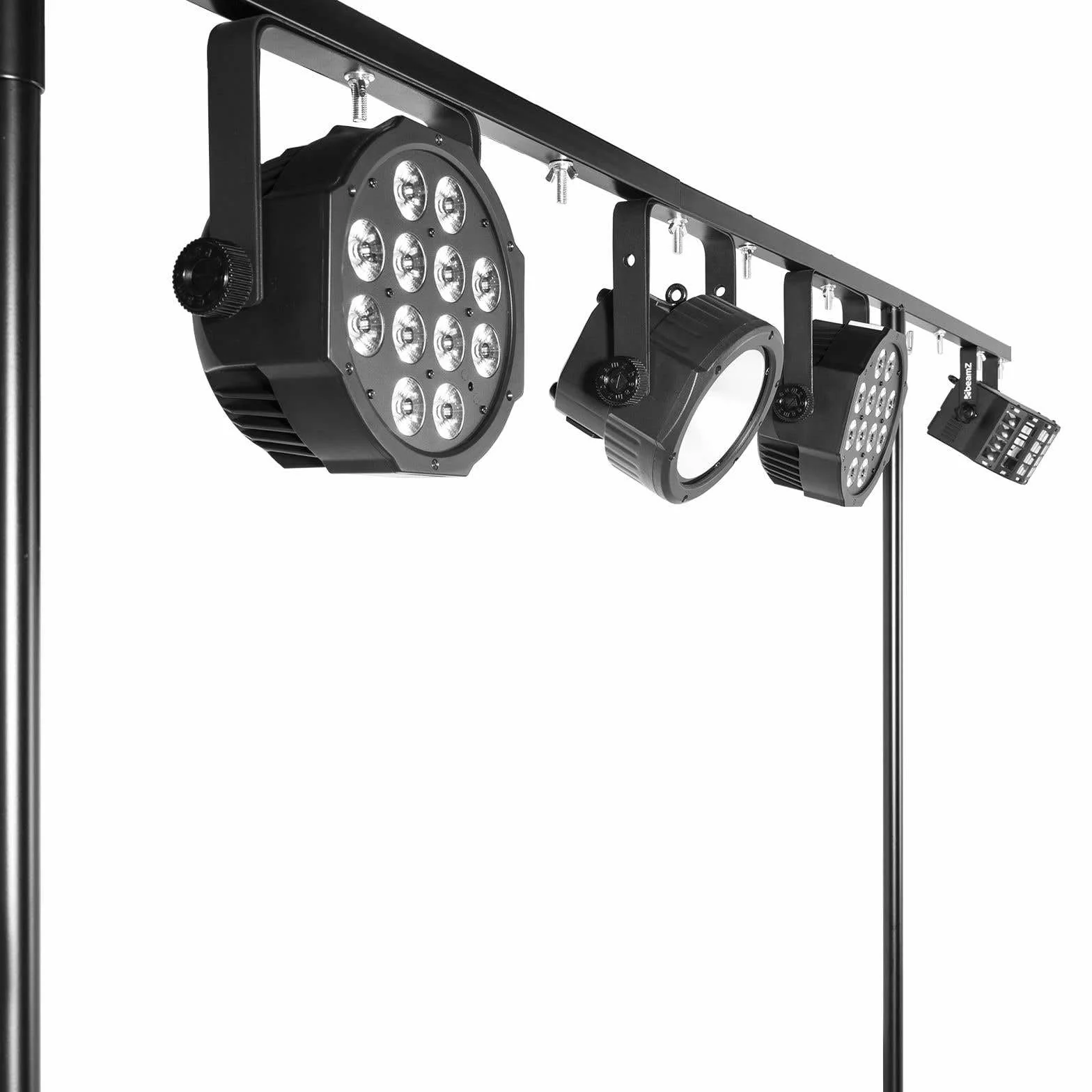 vonyx Pro Disco Soporte Traverse Luz Soporte Luz de trípode (All in One, para, altura regulable hasta 11 suspensiones 201 – 240 cm, pies de goma antideslizantes, stahlkronstruktion) Negro