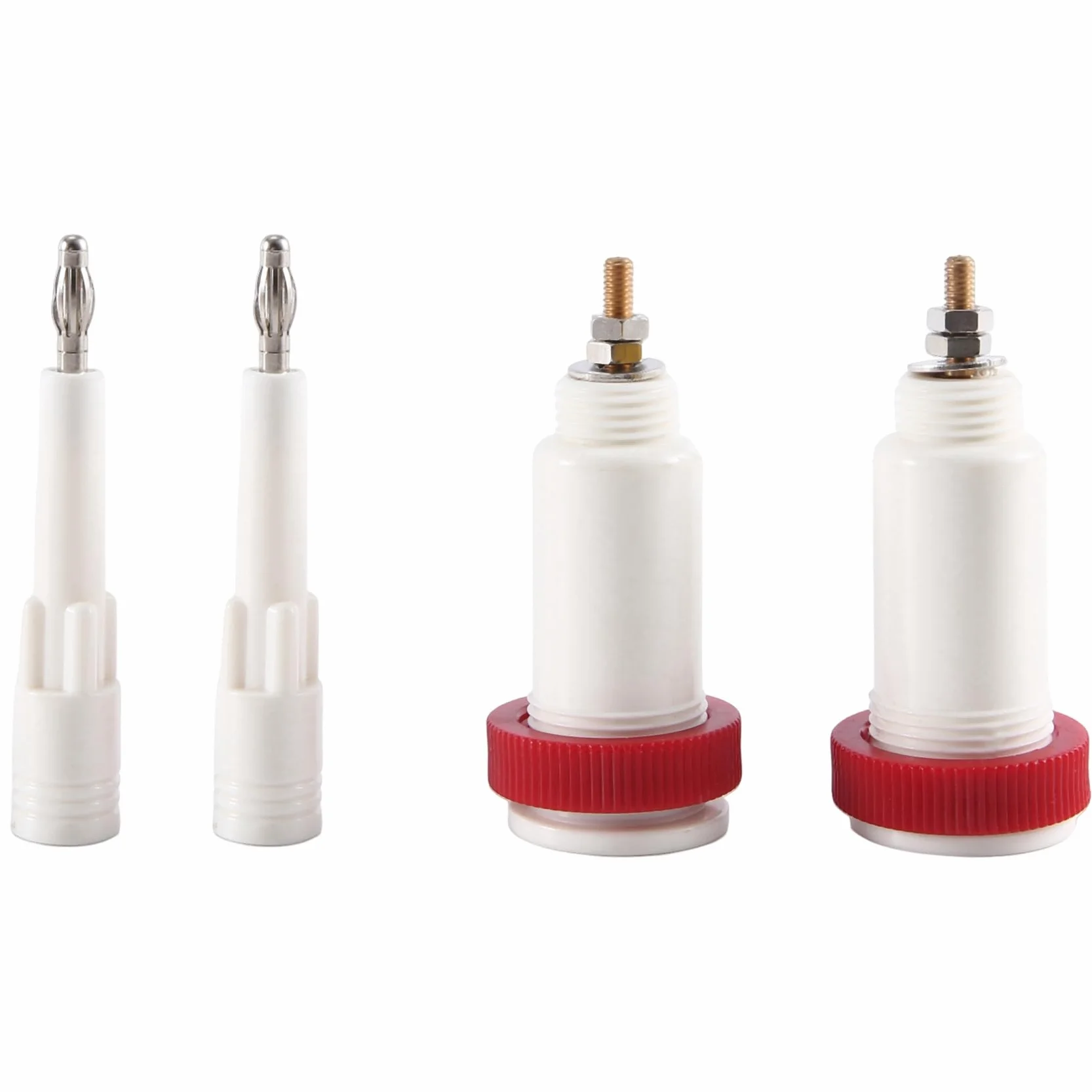 8 Pares Conectores Banana Cruzados de 4 mm 10Kv -30Kv Conector de Alto Voltaje Enchufe y Enchufe Instrumento de Prueba de Fuente de AlimentacióN