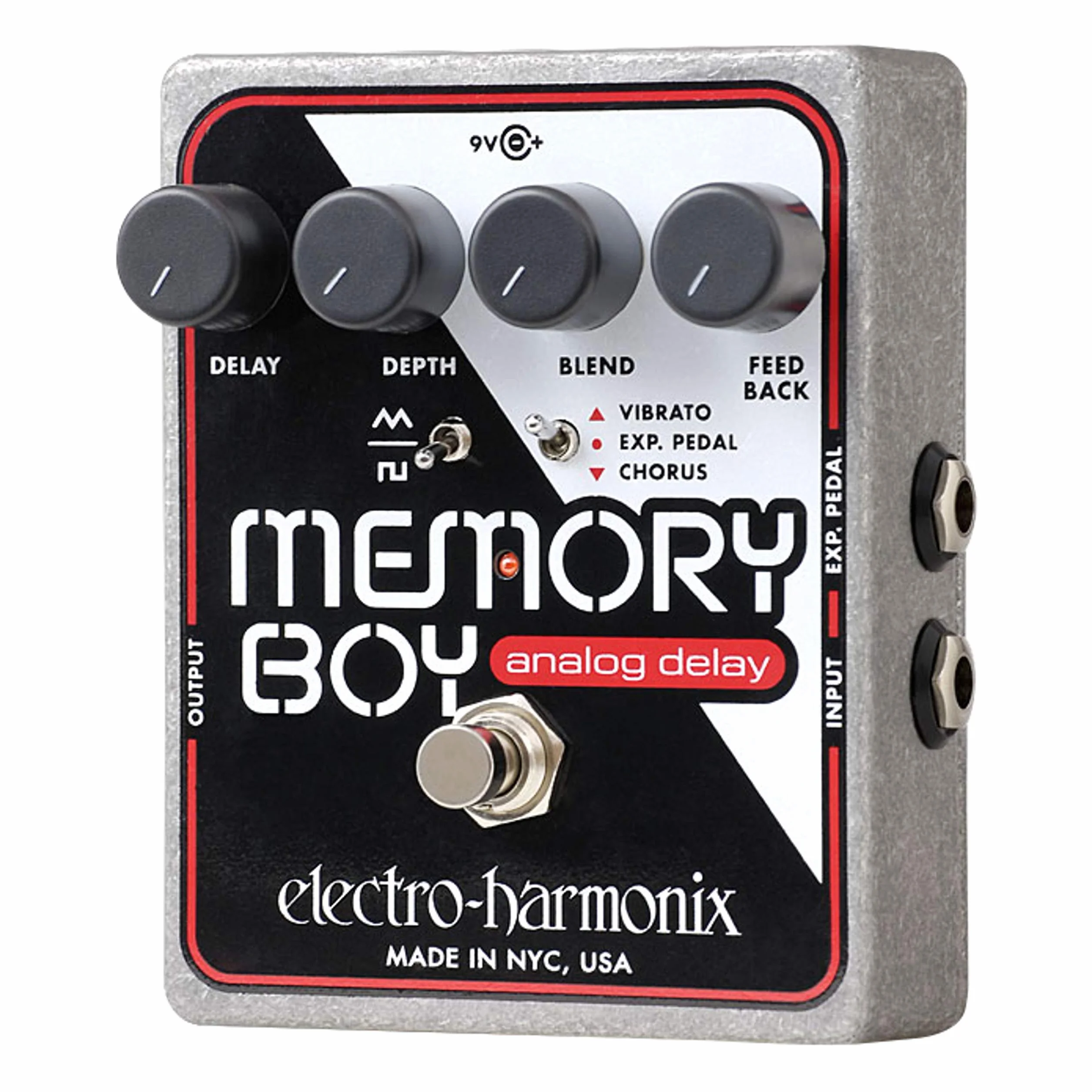 electro-harmonix Memory Boy Memory Boy Pedal - Pedal de efecto eco/delay/reverb para guitarra, color plateado