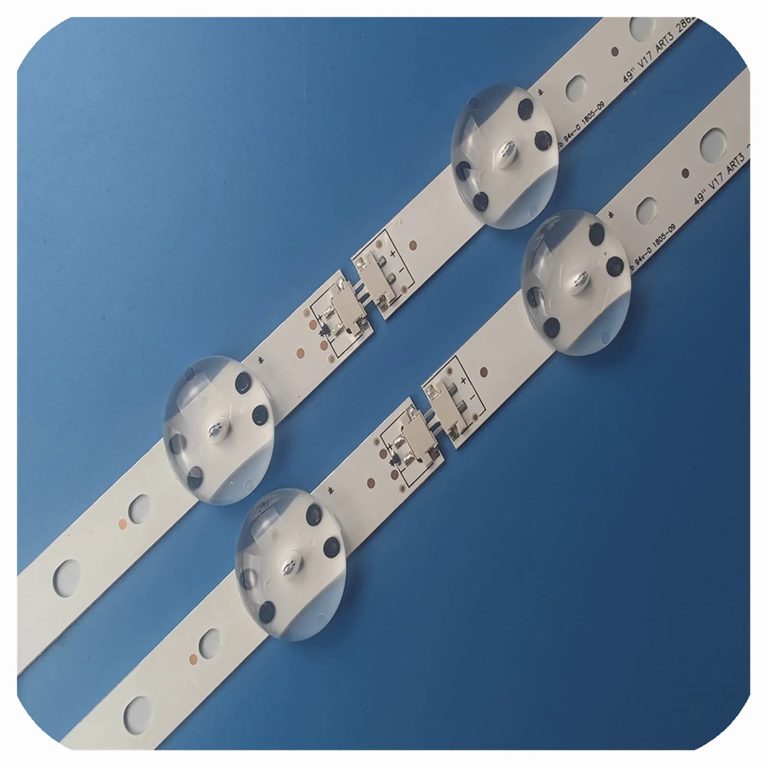 LED Tira de retroiluminación (4) apta for LG 49UV340C 49LJ614V 49UJ6525 49UJ6585 49UJ6565 49UJ651V 49UJ670V 49UJ701V V17 49 R1 L1 Art3 2862 2863