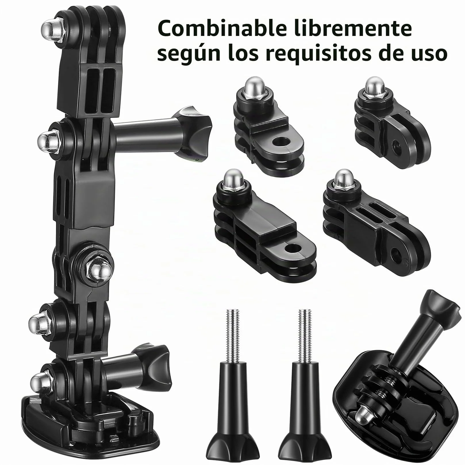 12-in-1 Adhesivos Soporte para GoPro Soportes Pegatinas Plano y Curvo, Soporte para Aasco de Cámara Kit, Soporte Camara Accion Casco para GoPro Hero Session 4/3/3+/2 dji Osmo Cámaras de Acción