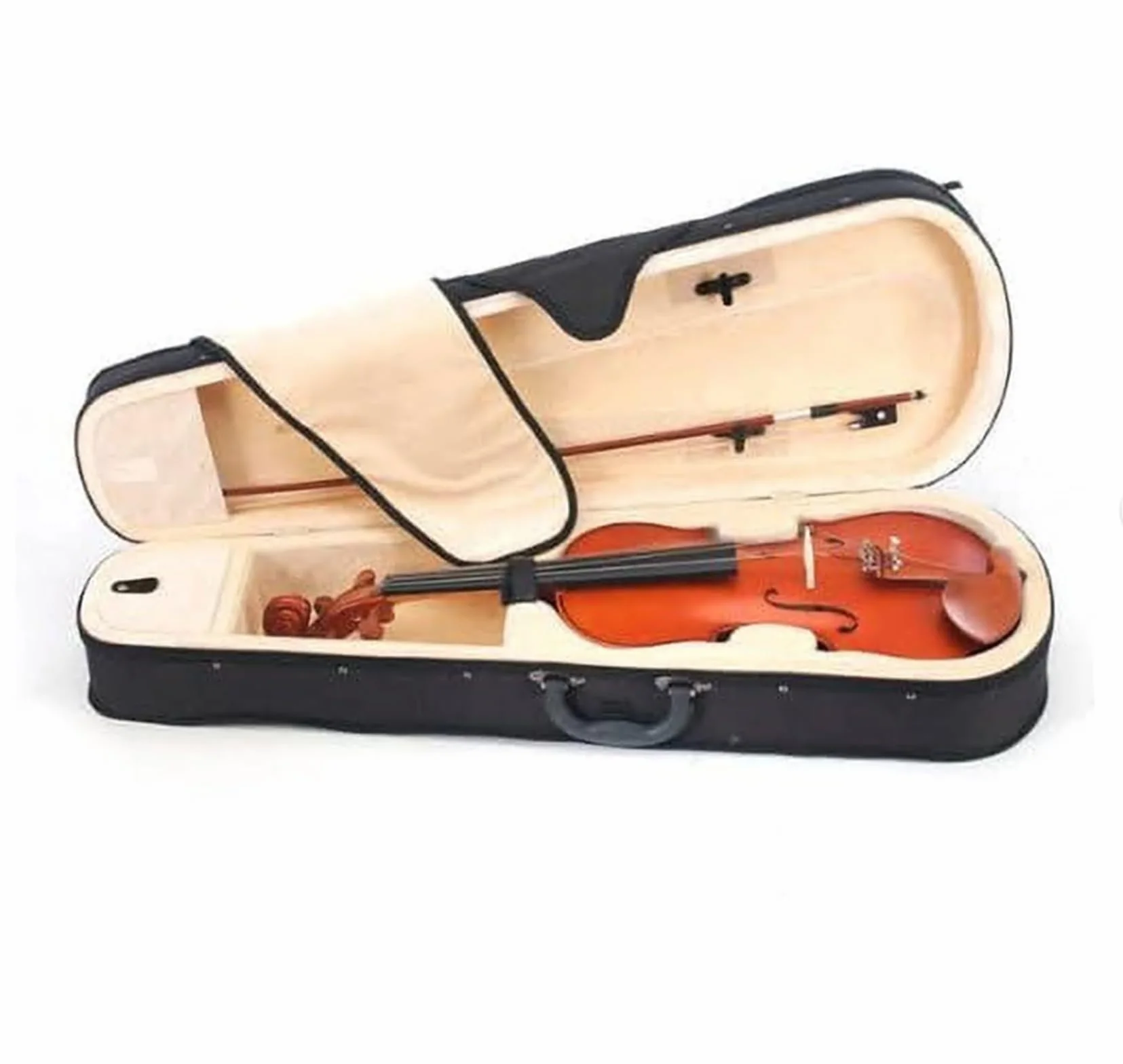 CVA-400 Viola de madera maciza envejecida satinada con estuche, arco, colofonia, puente y cuerdas