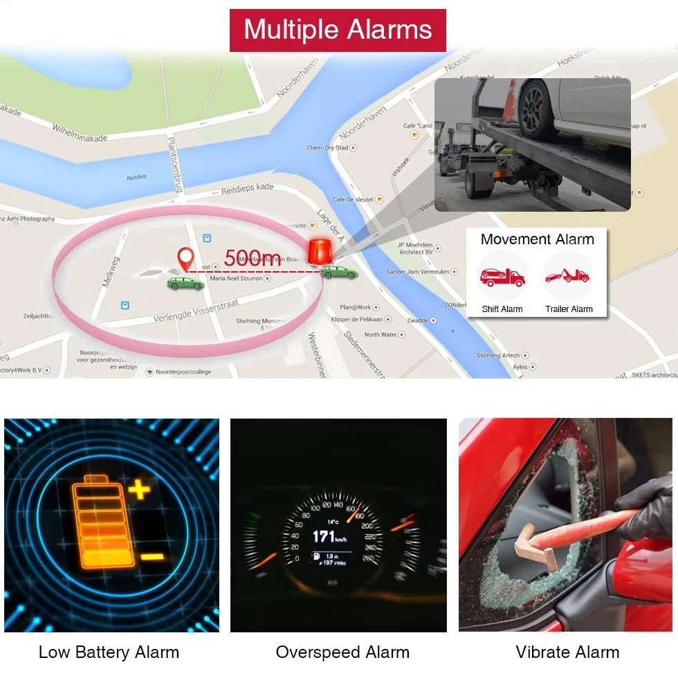 TKMARS TK905 Localizador GPS Coche IP65 5000mAh 90 Días Sin Suscripción