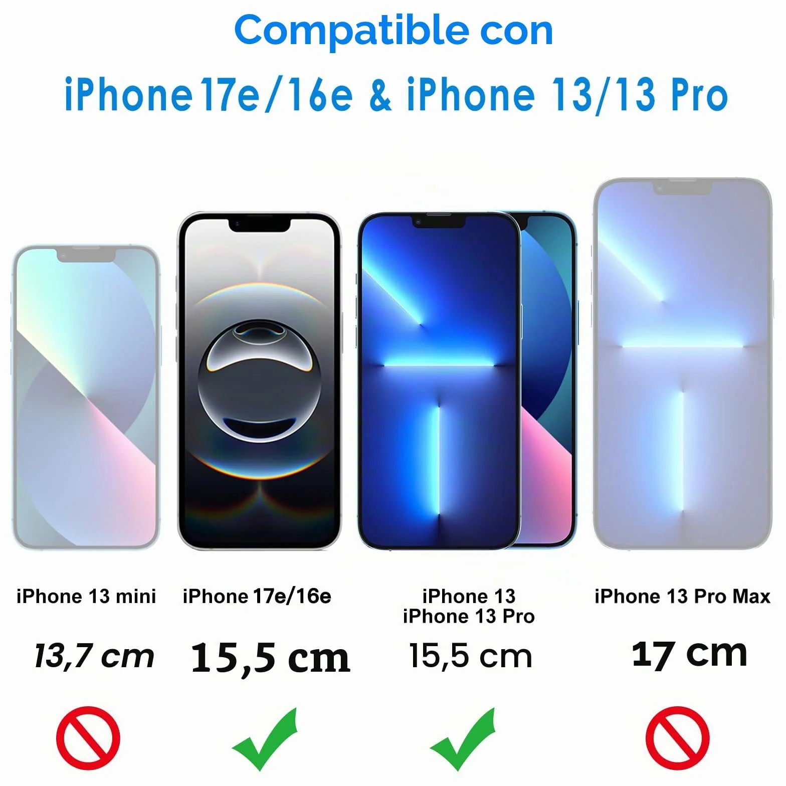 JETech Protector de Pantalla para iPhone 17e (2026) / iPhone 16e / iPhone 13/13 Pro, Cristal Vidrio Templado, Pantalla de 6,1 Pulgadas, 3 Unidades