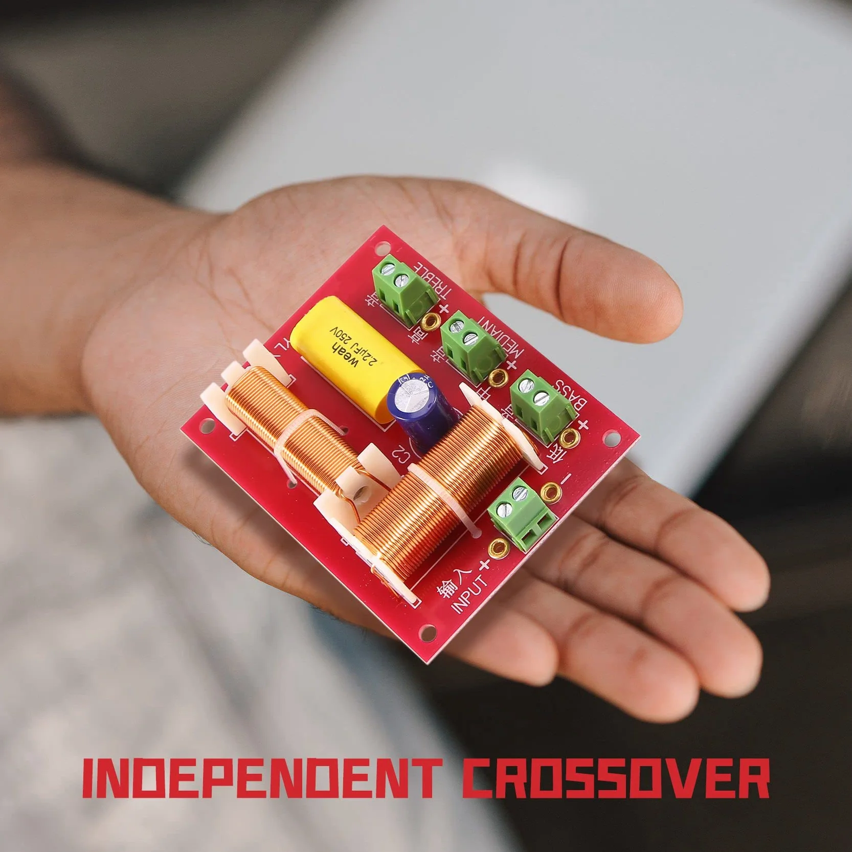Crossover de Audio 3 Vías 200 W Filtro de Frecuencia Divisor