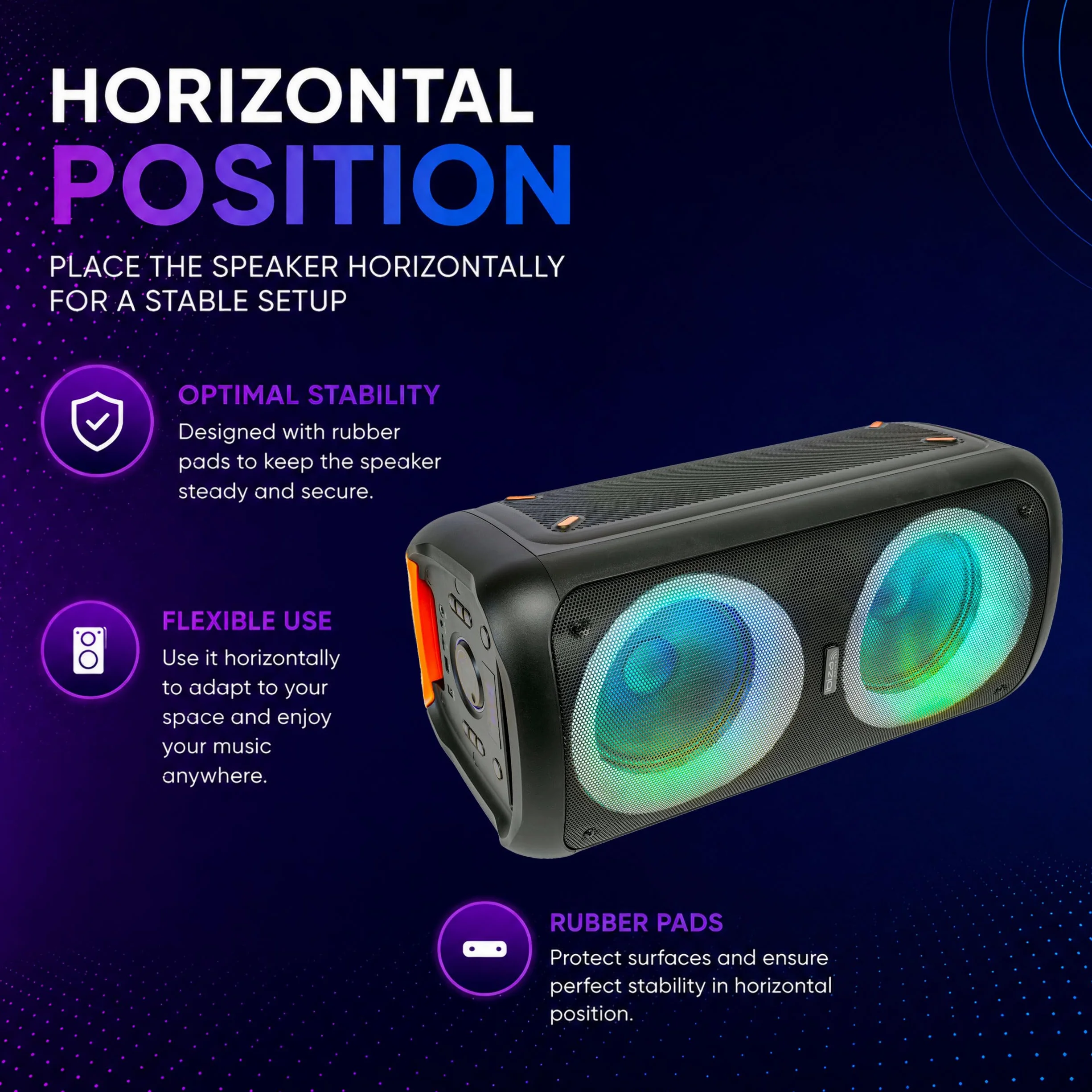 Ibiza ERIS400 Altavoz Bluetooth portátil con batería y LED – 2 woofers iluminados – TWS – USB, MicroSD, AUX – Micrófono con Cable Incluido – Trolley, Ruedas – Ideal para Fiestas y Karaoke