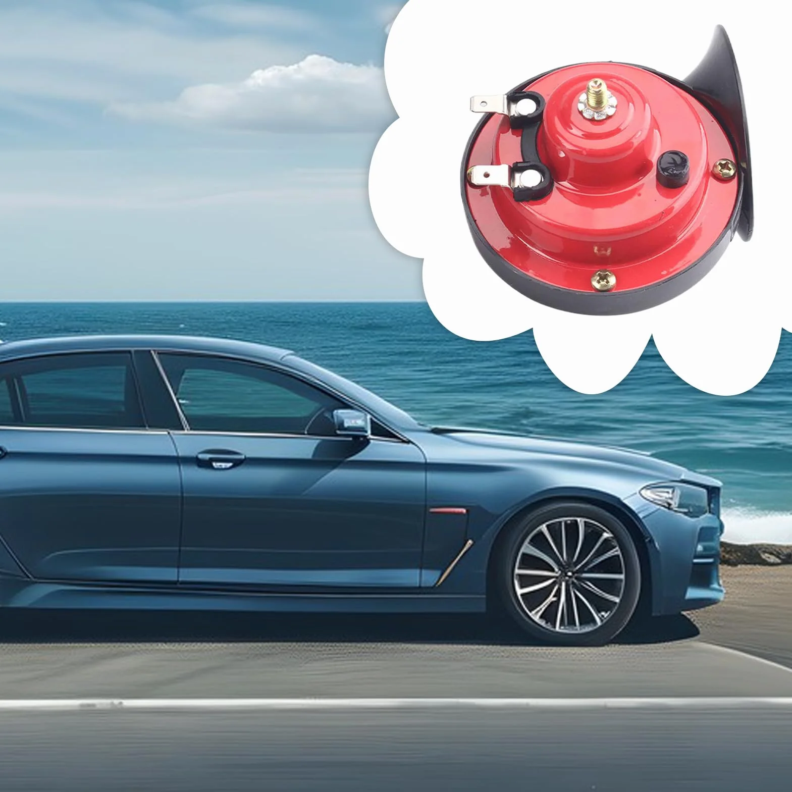 Bocina de Tren | Impermeable con Sonido Potente - Accesorios de Reemplazo Eléctrico 300Db para Uso en Automóviles, Motocicletas, Camiones, Barcos y Viajes