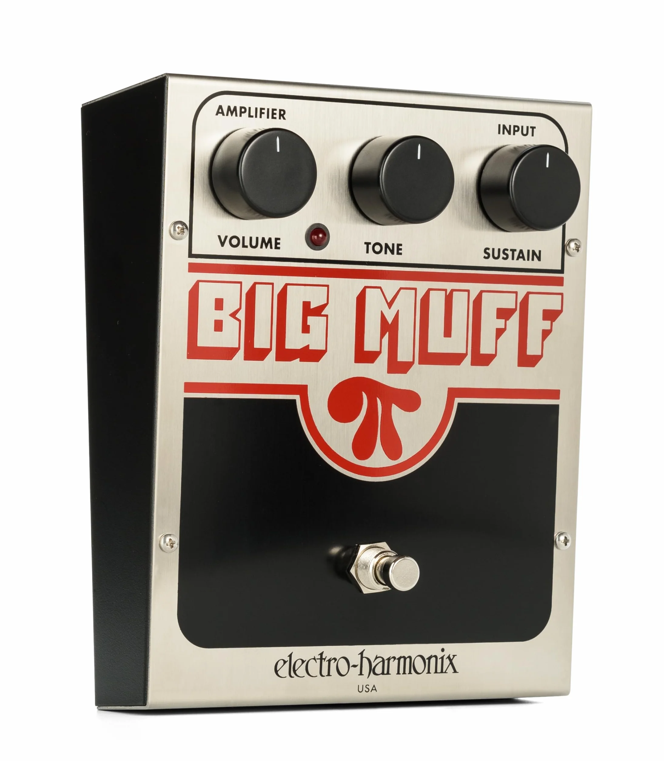 Electro-Harmonix USA Big Muff Big Muff Pi - Pedal de distorsión para guitarra, color plateado, US BM