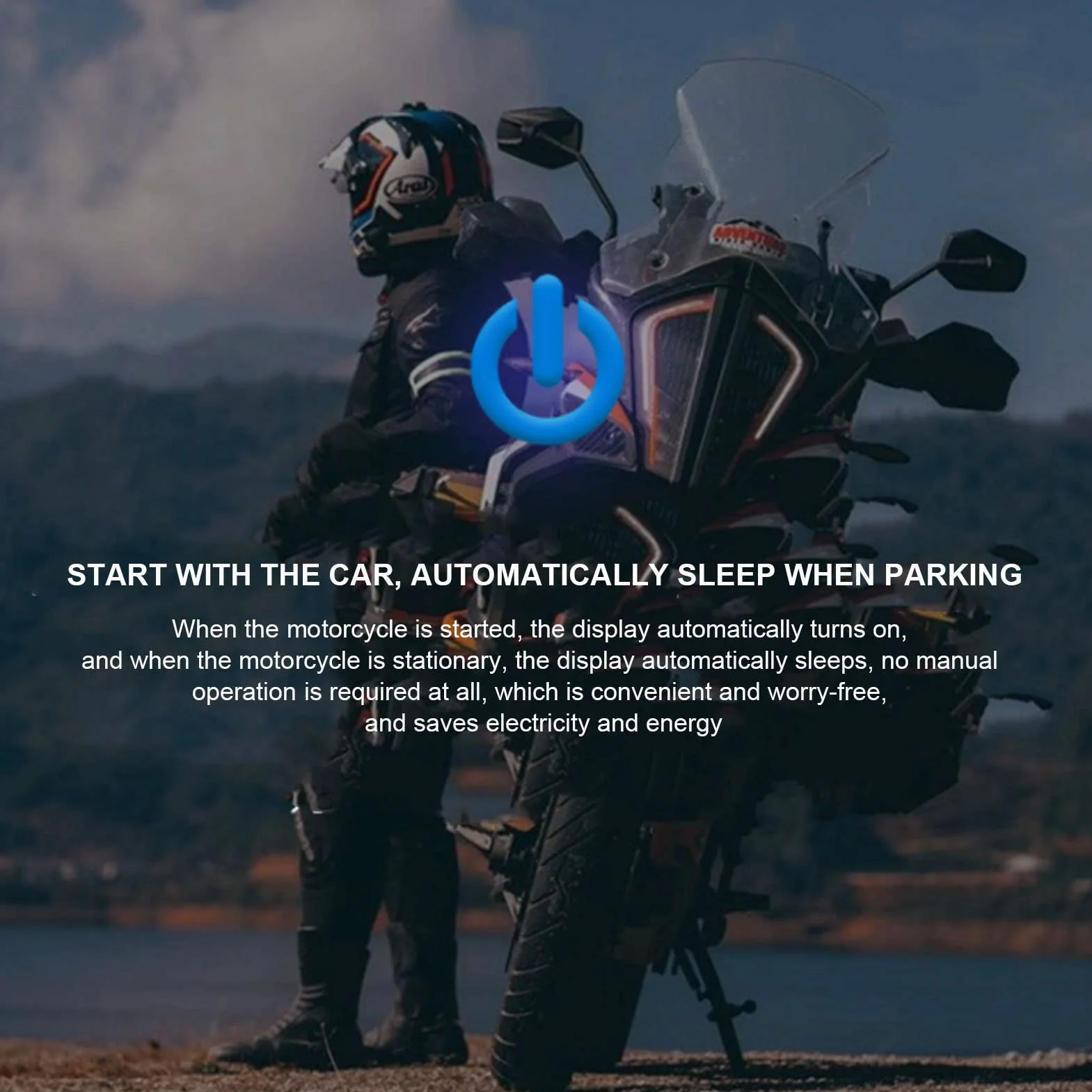 Motocicleta Head Up Display, GPS Alarma de Advertencia de Exceso de Velocidad Presión de los Neumáticos HUD Medición de Kilometraje Monitor de Velocidad para el Motor de Transporte Inclinómetro Moto V