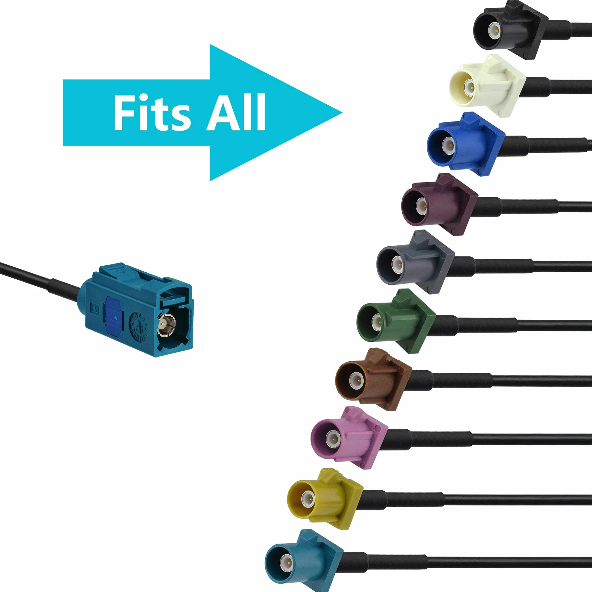 Bingfu Cable Adaptador de Antena de Fakra Z a SMA para Coche para Unidad Principal Estéreo de Android para Coche Navegacion GPS Radio FM AM Radio Satelital Sirius XM Telemática 4G LTE Módulo Bluetooth