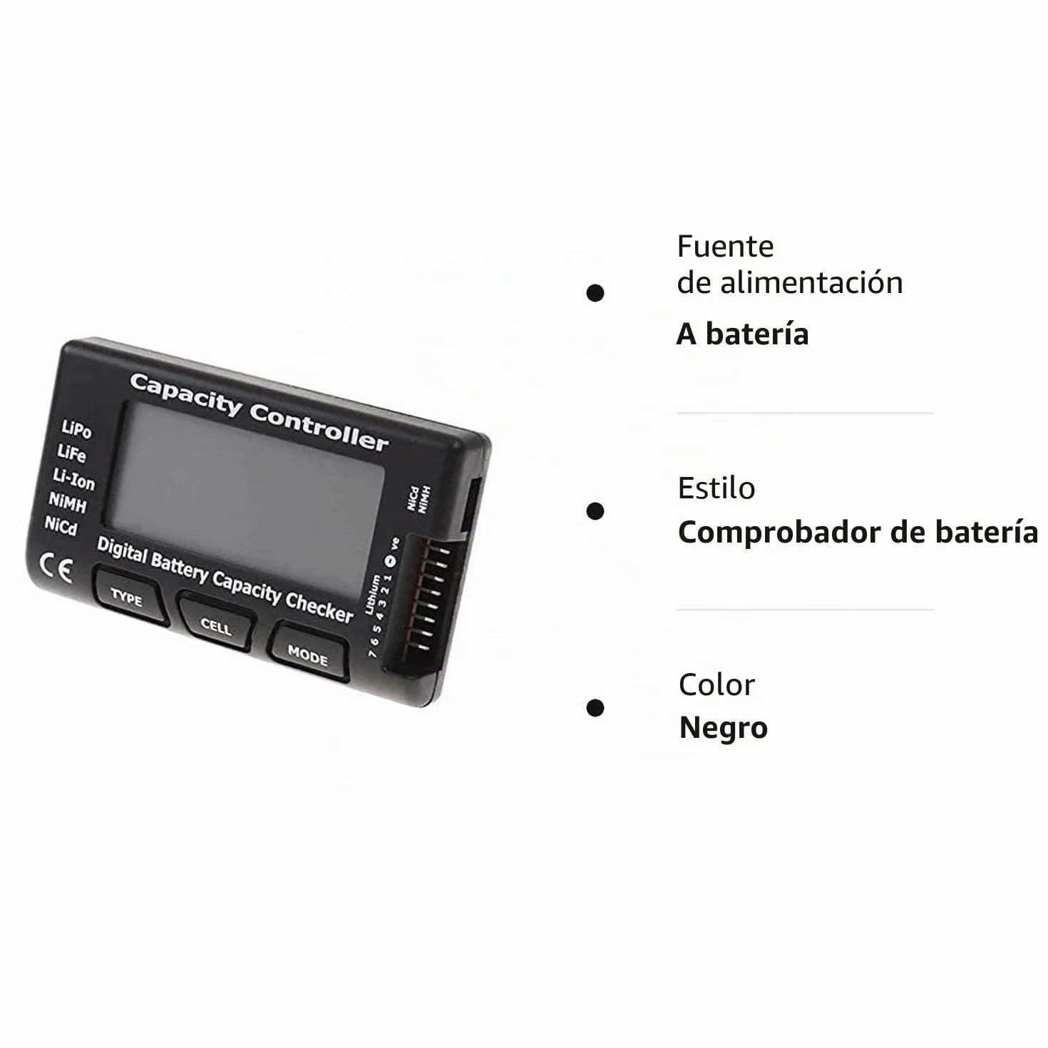 ARCELI Probador de capacidad de batería digital, probador de voltaje para controlador de capacidad de batería