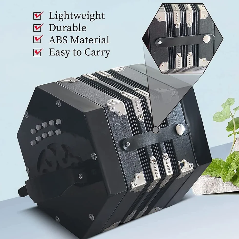 Acordeón Concertina De 20 Botones, Con Bolsa De Transporte, Correa De Mano Ajustable, For Adultos, Niños, Principiantes, Práctica Diaria, Puesta En Escena