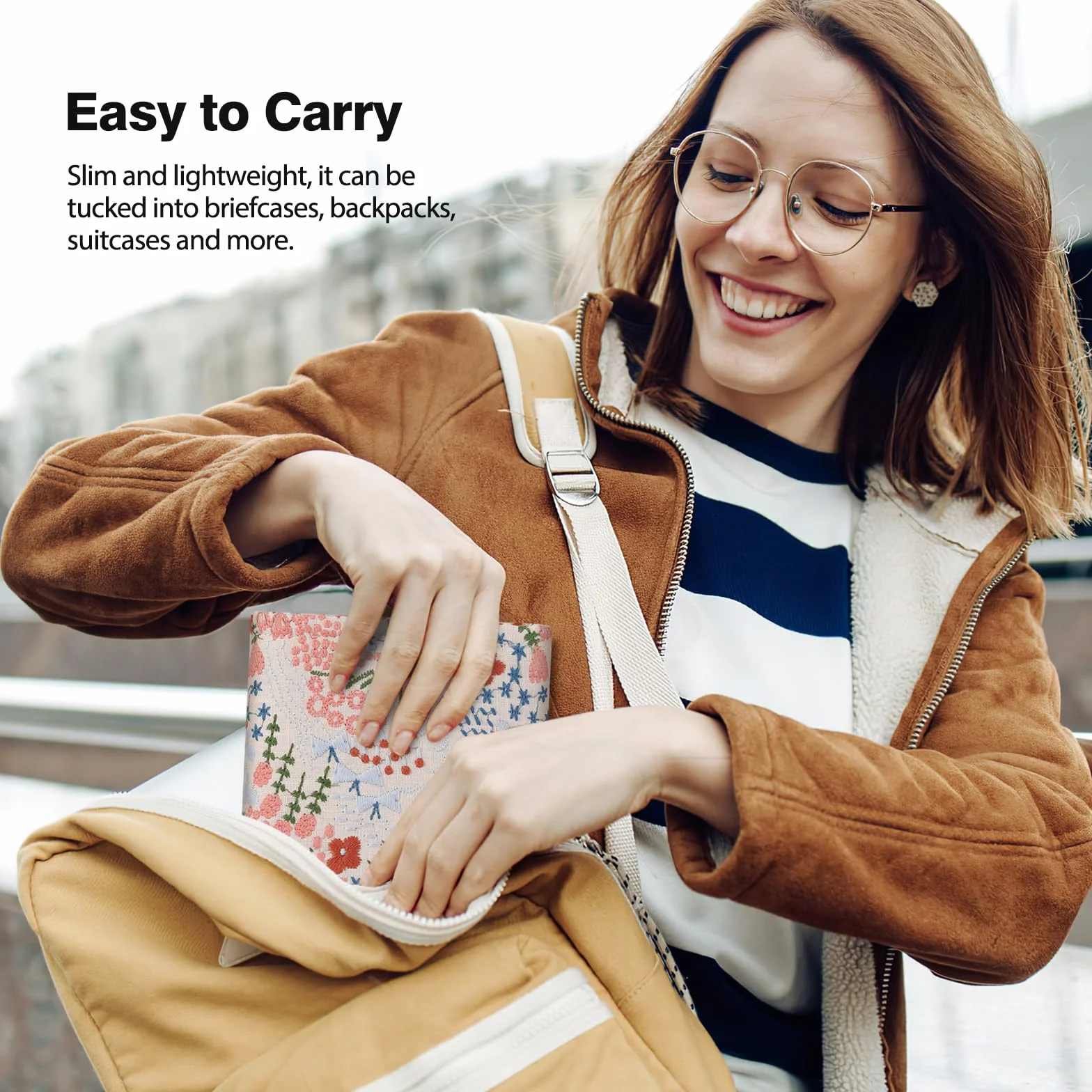 MOKO Bindle Pouch para Kindle Colorsoft, Paperwhite 12th Gen 2024, Kindle 2022-2016, Oasis/Voyage/Kobo Ereader, Flor Beige