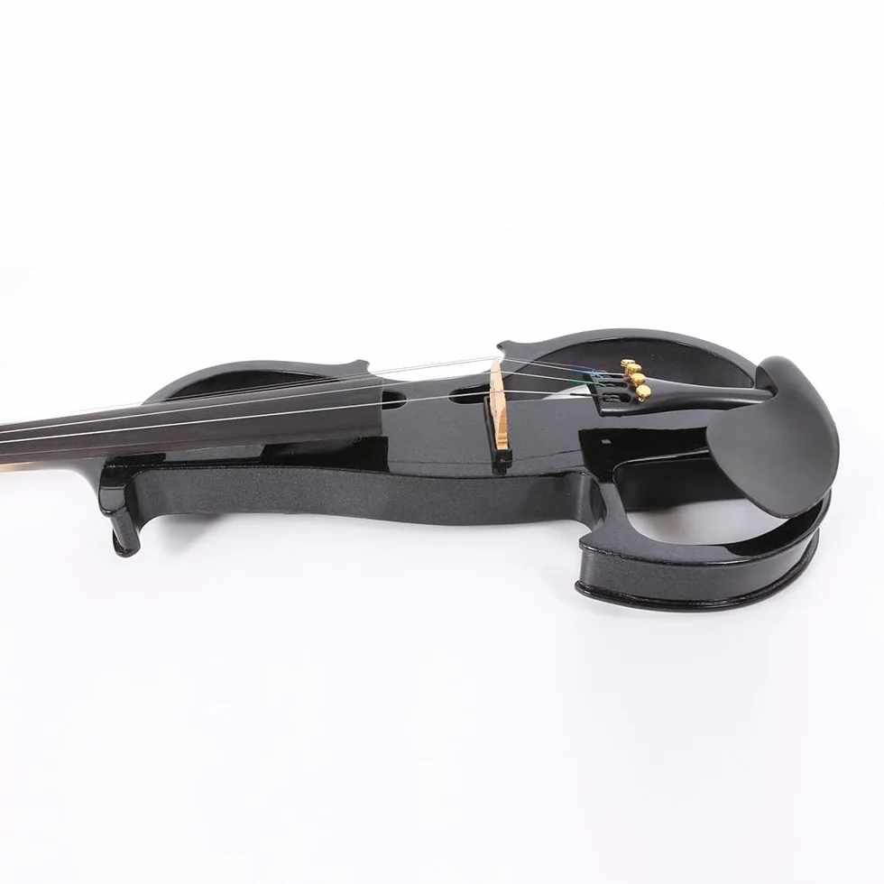 Viola Eléctrica para Niños y Adultos, 4/4, Kit de Principiantes con Funda, Lazo, Paño de Limpieza, Auriculares Estéreo