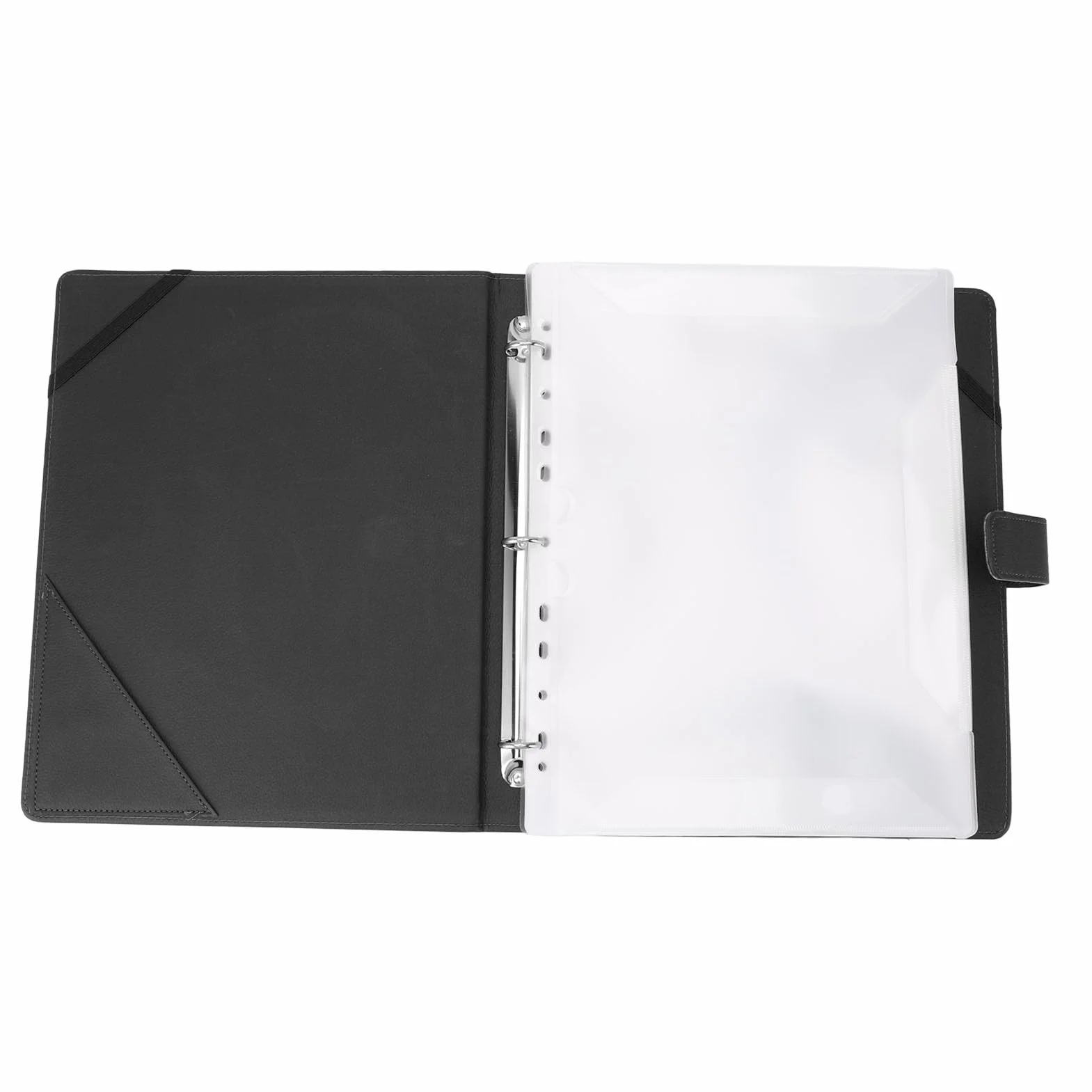Carpeta de Partituras Portátil Durable, A4, Con Números de Página, PVC de Cuero PU, Negro, para Banda, Orquesta y Coro, Profesionales Musicales y Estudiantes.