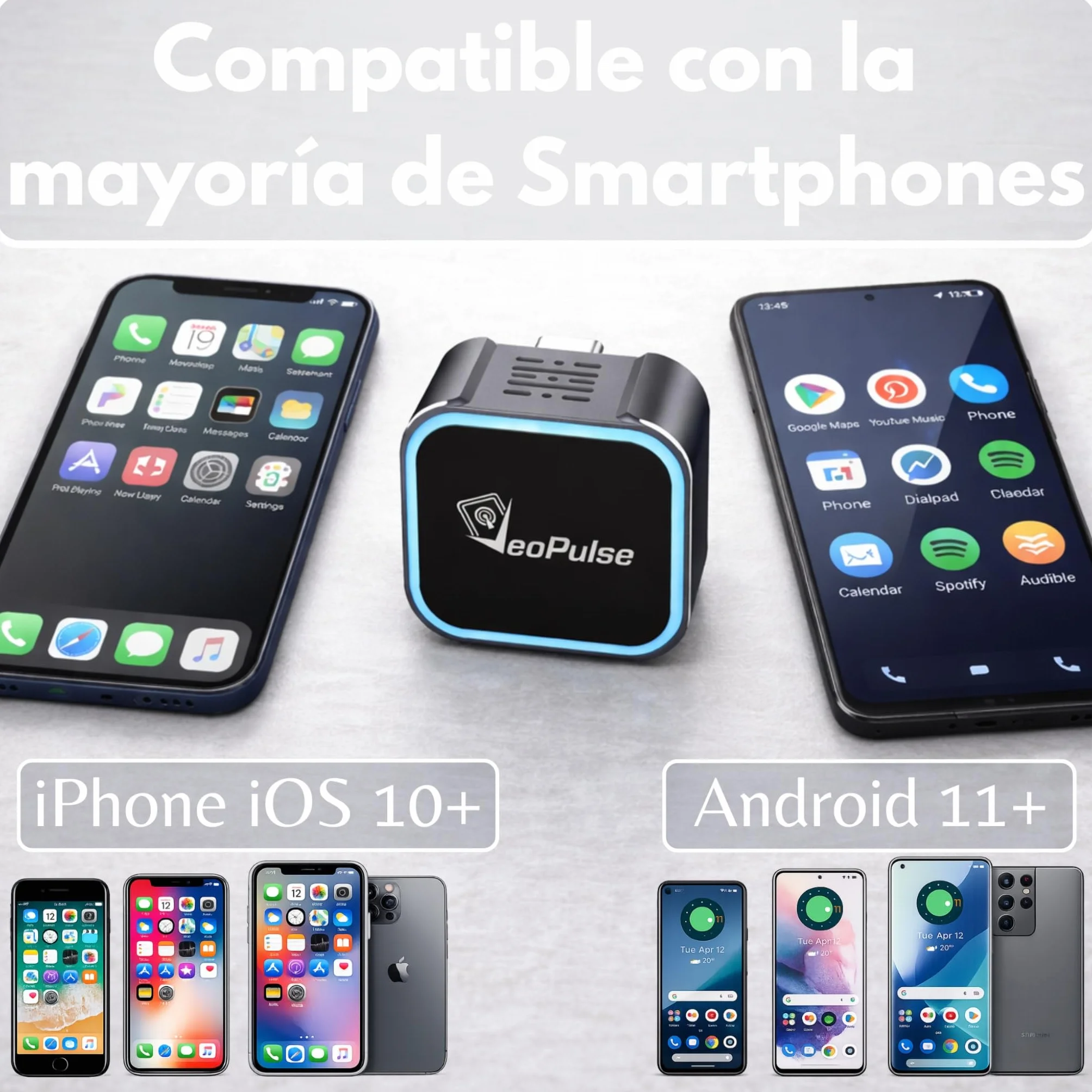 C-Pro USB-C Adaptador Inalámbrico CarPlay & Android Auto – Memoria Dual (Ideal Parejas) – Carcasa de Zinc Anti-Calentamiento – Conexión Directa y Estable