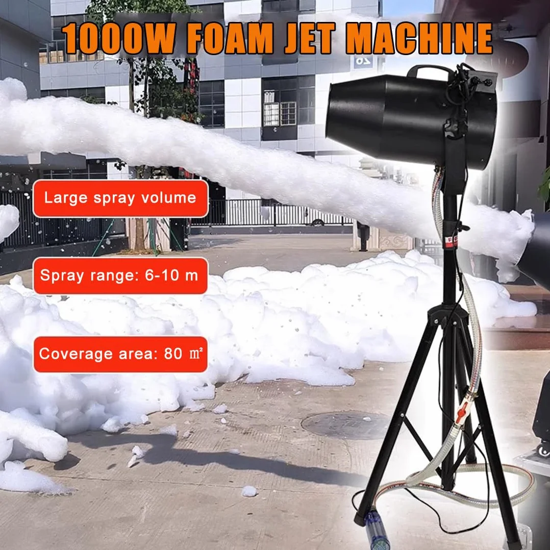 Máquina De Espuma 1000 W para Fiestas Al Aire Libre,Cañón Espuma,Distancia 6 a 10 M/área 80 M²,ángulo Ajustable,Efecto Escenario,para Fiestas Y Cumpleaños Niños Y Niñas,Plug-intype