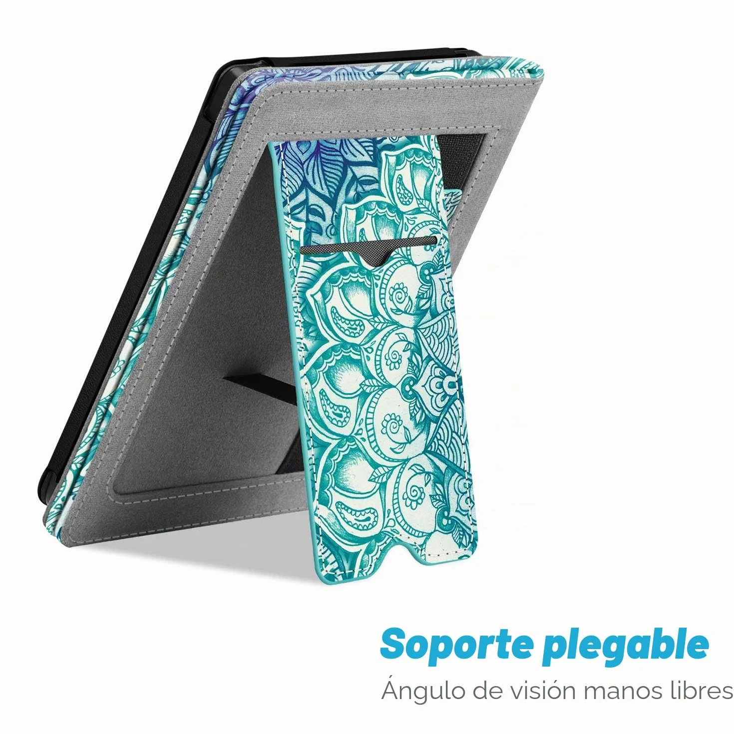 FINTIE Funda Vertical Kobo Clara HD Carcasa Cuero Sintético Bolsillo Tarjeta Correa Mano Soporte Auto-Reposo Activación Esmeralda