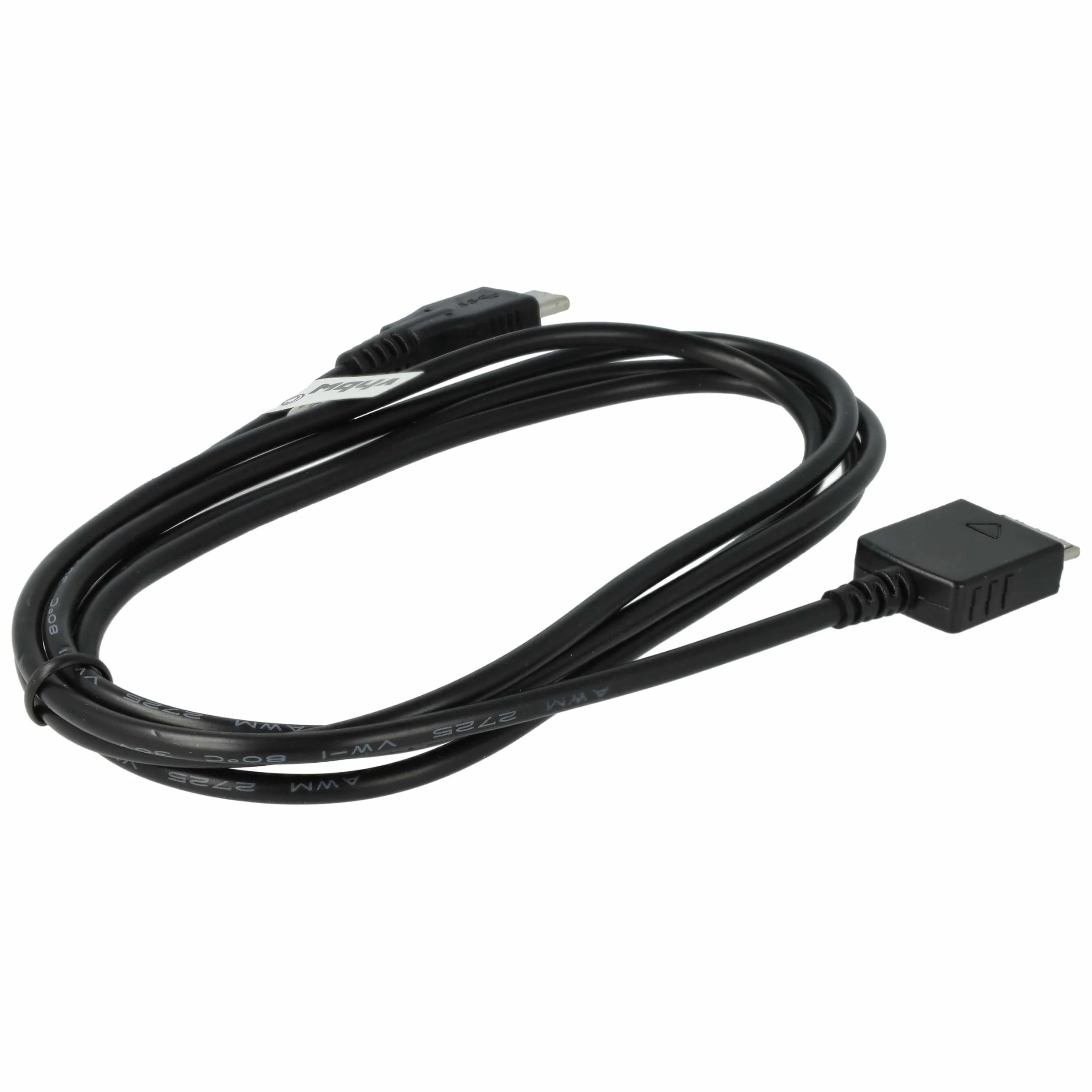 vhbw Cable de datos USB-C compatible con Sony Walkman NW-S715F, NW-S716F, NW-S706F, NW-S718, NW-S736F, NW-S738F reproductor MP3 - negro, 150 cm
