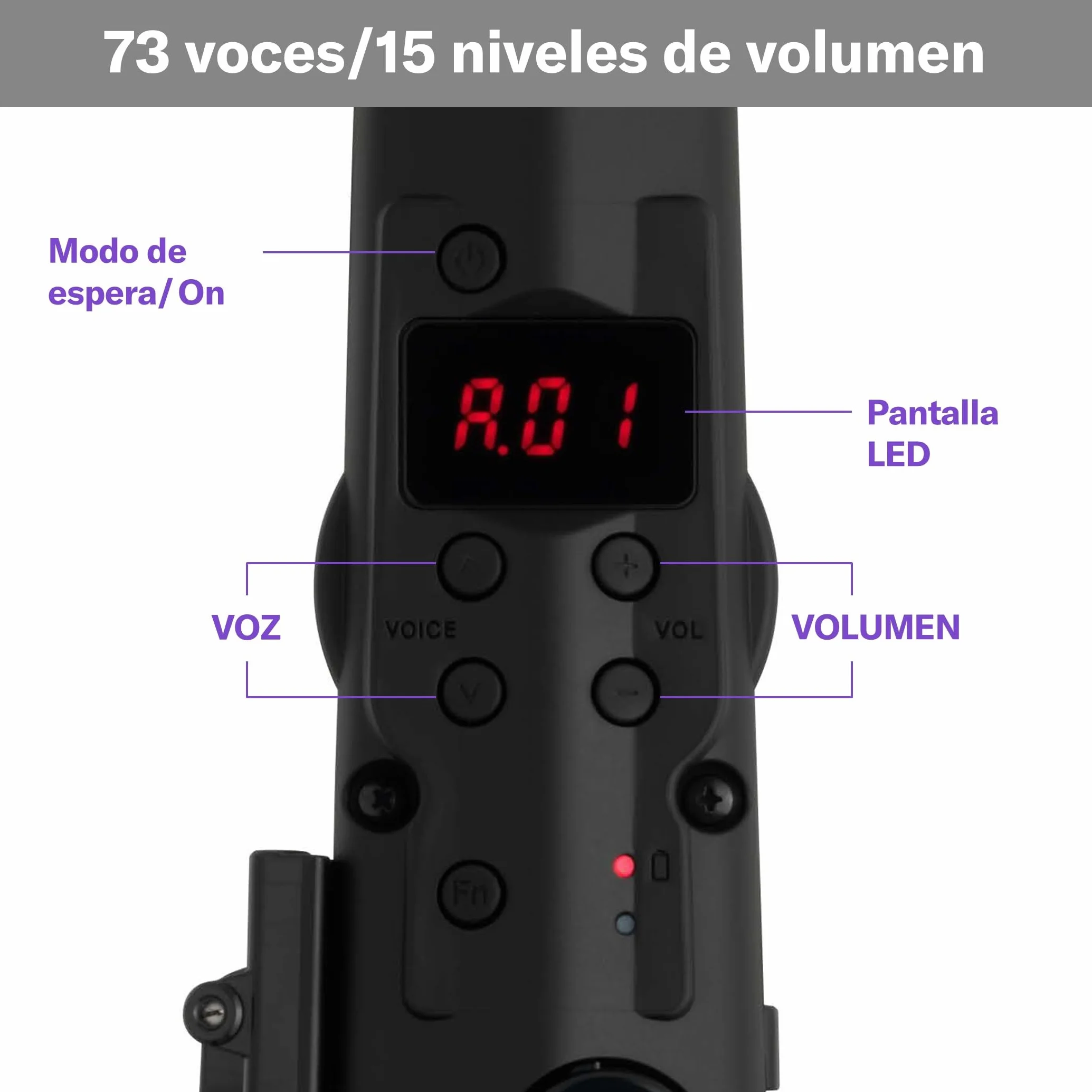 Yamaha YDS-120 Saxofón Digital - con 56 Voces Auténticas, Sensor de Respiración, Control de Volumen, Conectividad USB y toma de Auriculares - Ideal para Practicar en Silencio y Personalizar