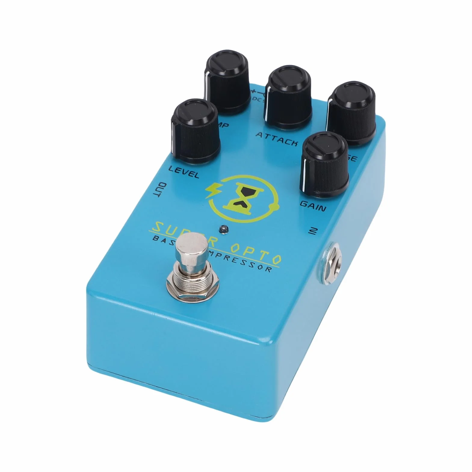 CHICIRIS Pedal Compresor, Diseño óptico de Aleación Azul, Bypass Verdadero para Sostenido de Graves Mejorado y Control Dinámico para Bajistas Eléctricos