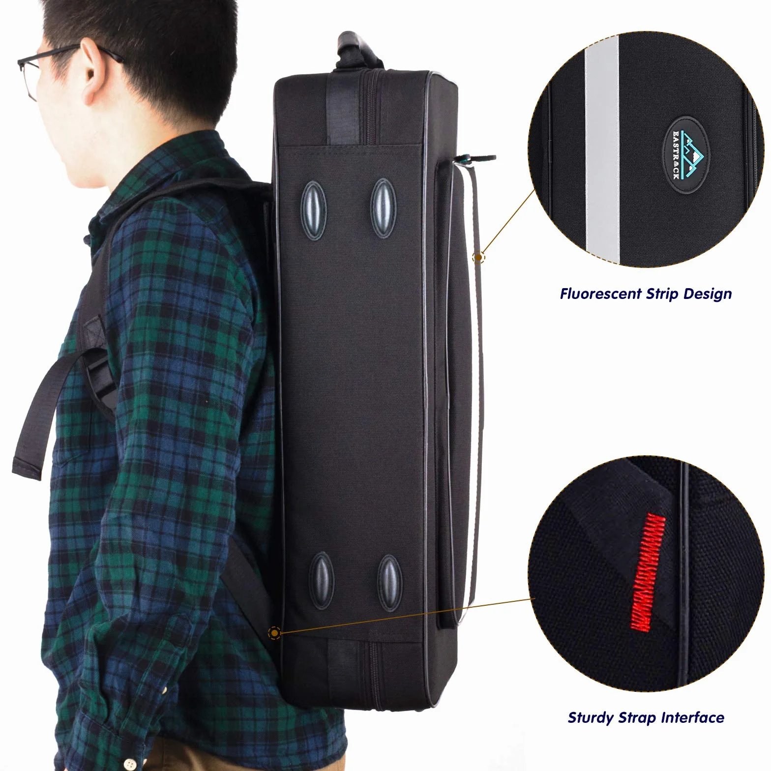 EASTROCK Kit completo de saxofón alto E plano para estudiantes principiantes con funda de transporte, boquilla, almohadillas para boquilla, guantes blancos, correa para el cuello