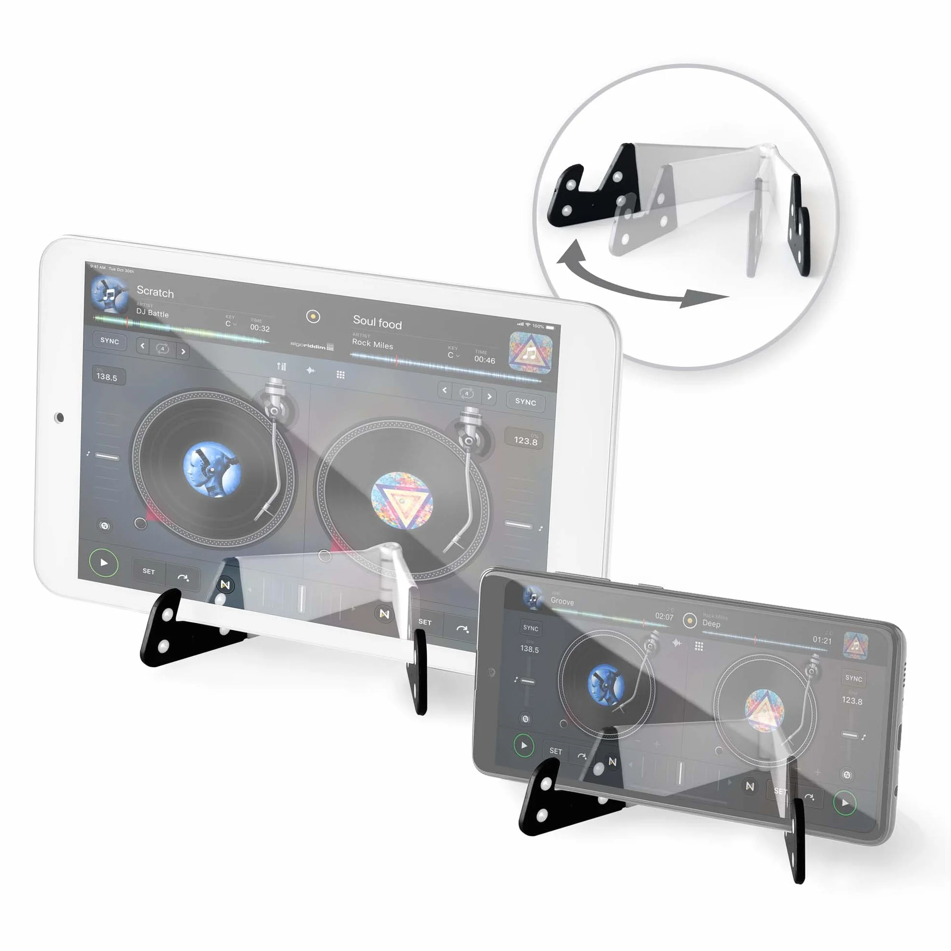 Hercules DJControl Mix - Controladora DJ Bluetooth de 2 pistas para móviles
