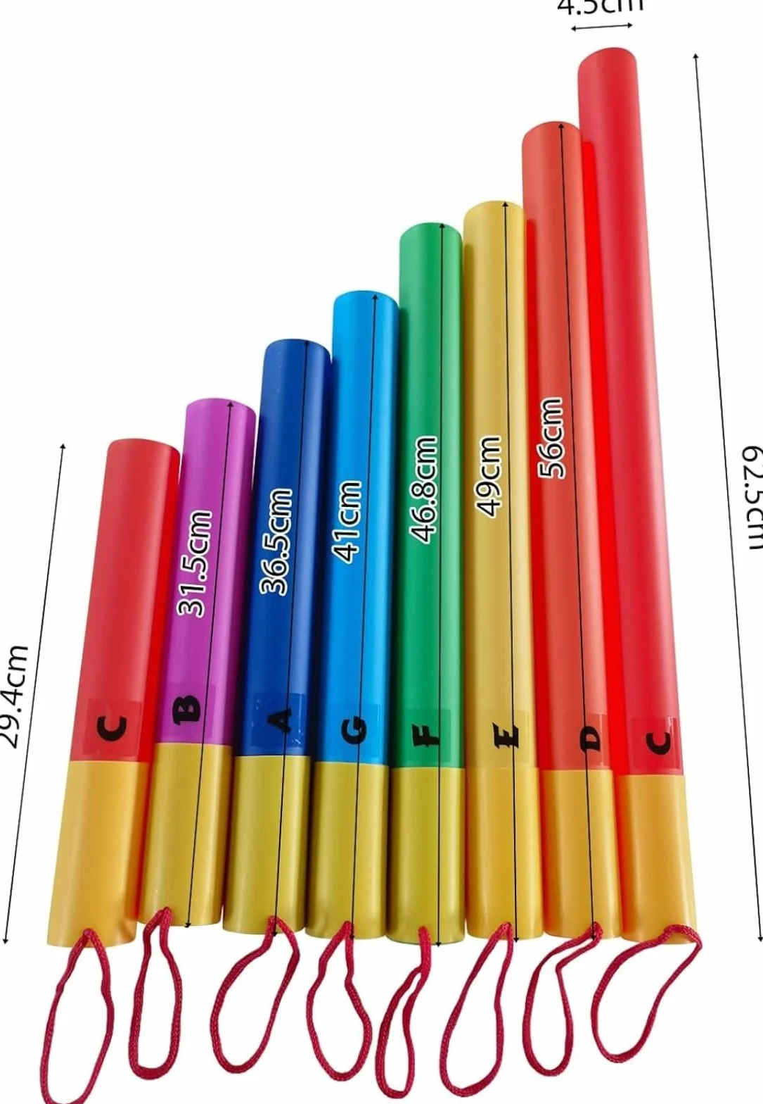 Juego de 8 tubos de sonido musical, Instrumento de percusión,8 Tubos de Sonido Musical,Colorful Sound Tubes,tubo de sonido,juego colorido de 8 tonos, tubo de sonido, instrumento de percusión, regalo d