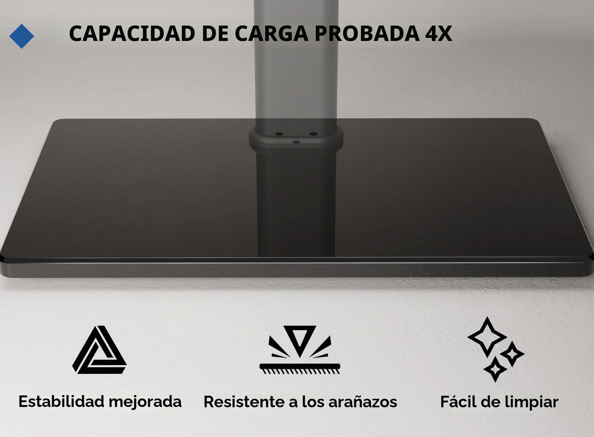 BONTEC Soporte TV Universal, Soporte de Pie para TV Mesa Elevador TV de 24-60 Pulgadas LED/LCD/Plasma/Curva/Plana, Altura Ajustable Plano y Curvo hasta 45 kg, Máx VESA 400x400 mm