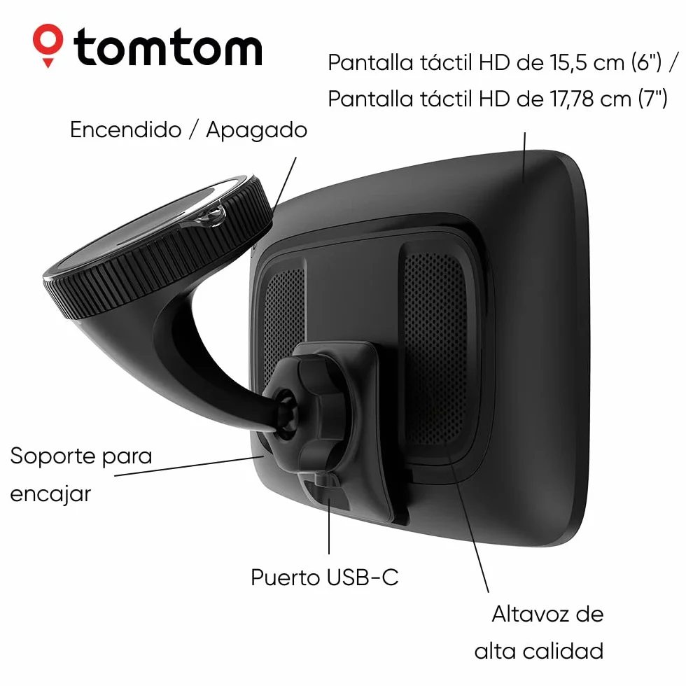 TomTom GO Expert Plus Premium Pack GPS para camión 7" HD, TomTom Traffic, mapas mundiales