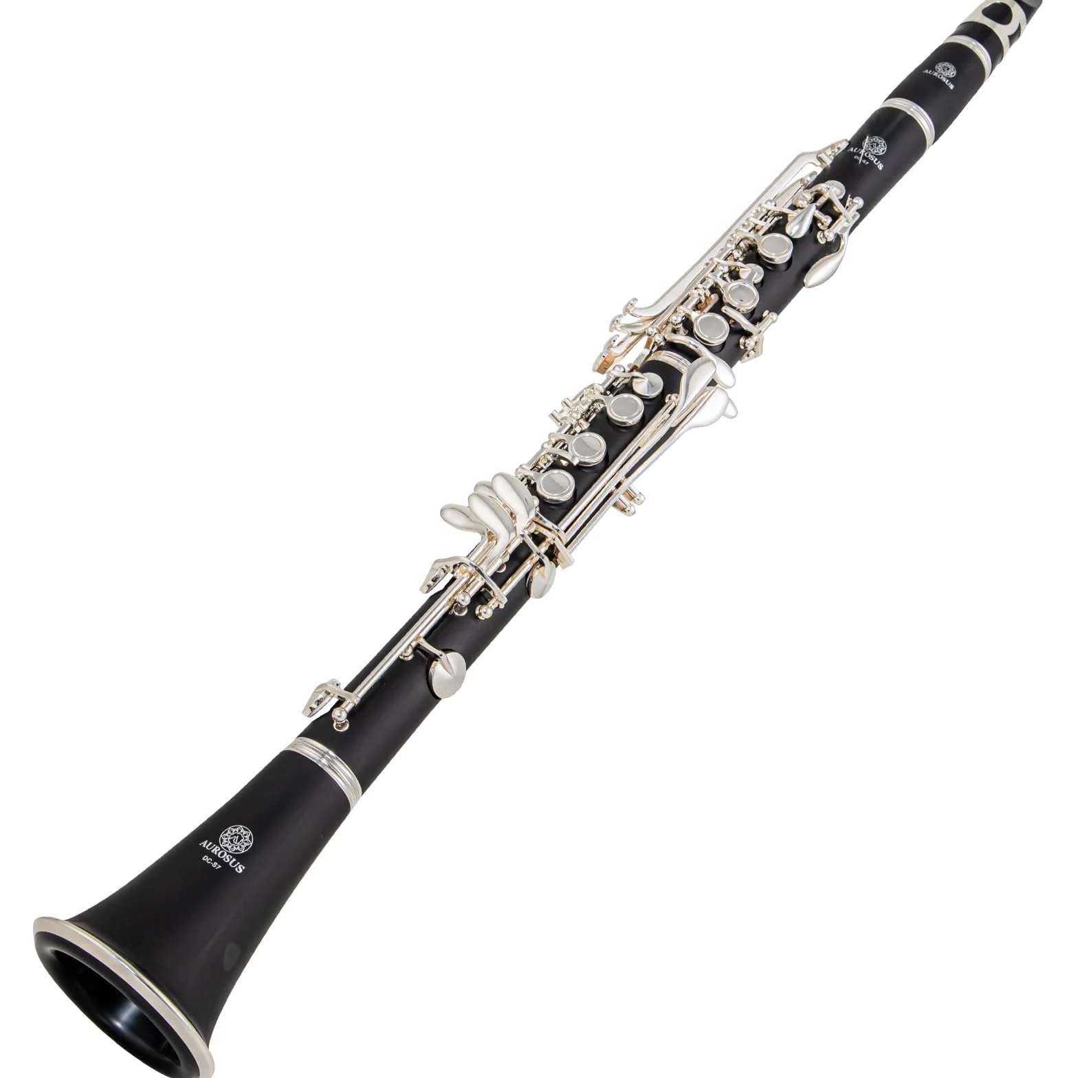 Mecanismo de meseta DC-S7 - Agujeros cubiertos 17 llaves chapadas en plata clarinetes para jugar al aire libre en invierno, para jugadores con manos muy pequeñas, clarinete de agujero cerrado