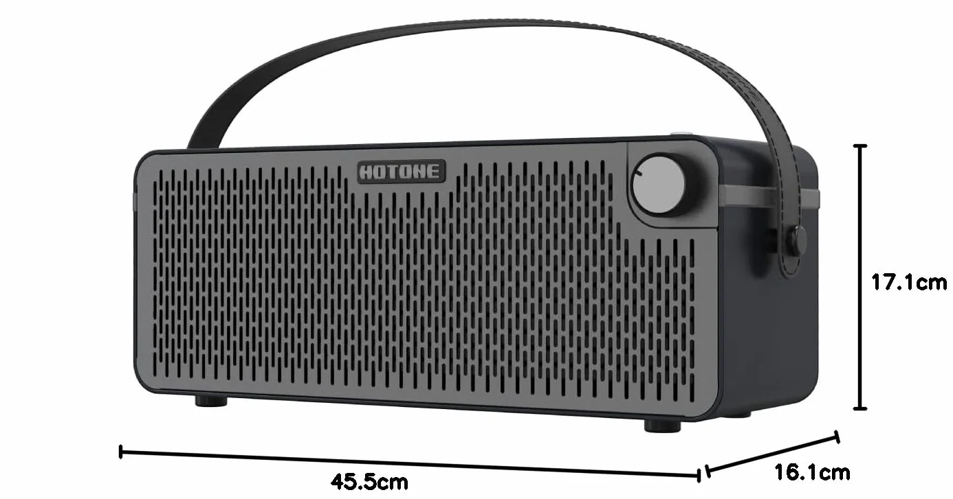 Hotone Amplificador de Guitarra Bluetooth Multifuncional con Pantalla Táctil Guitar Bass IR Cabinets with Multi FX Stereo Mobile App (Negro)