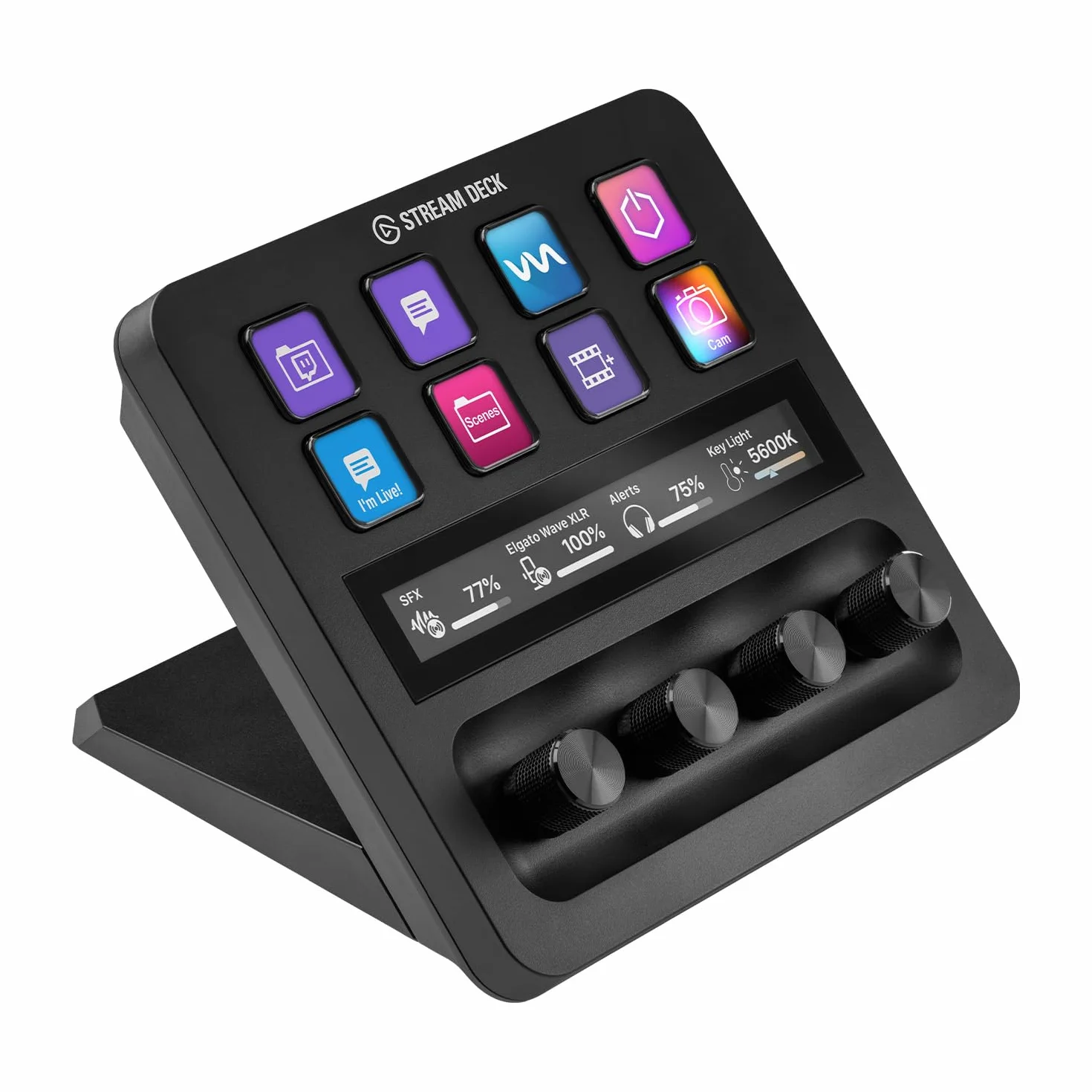 Elgato Stream Deck +, mezclador de audio, controlador de directo y estudio para creación de contenido, streaming, juegos, con banda táctil, diales y teclas LCD personalizables, funciona con Mac y PC
