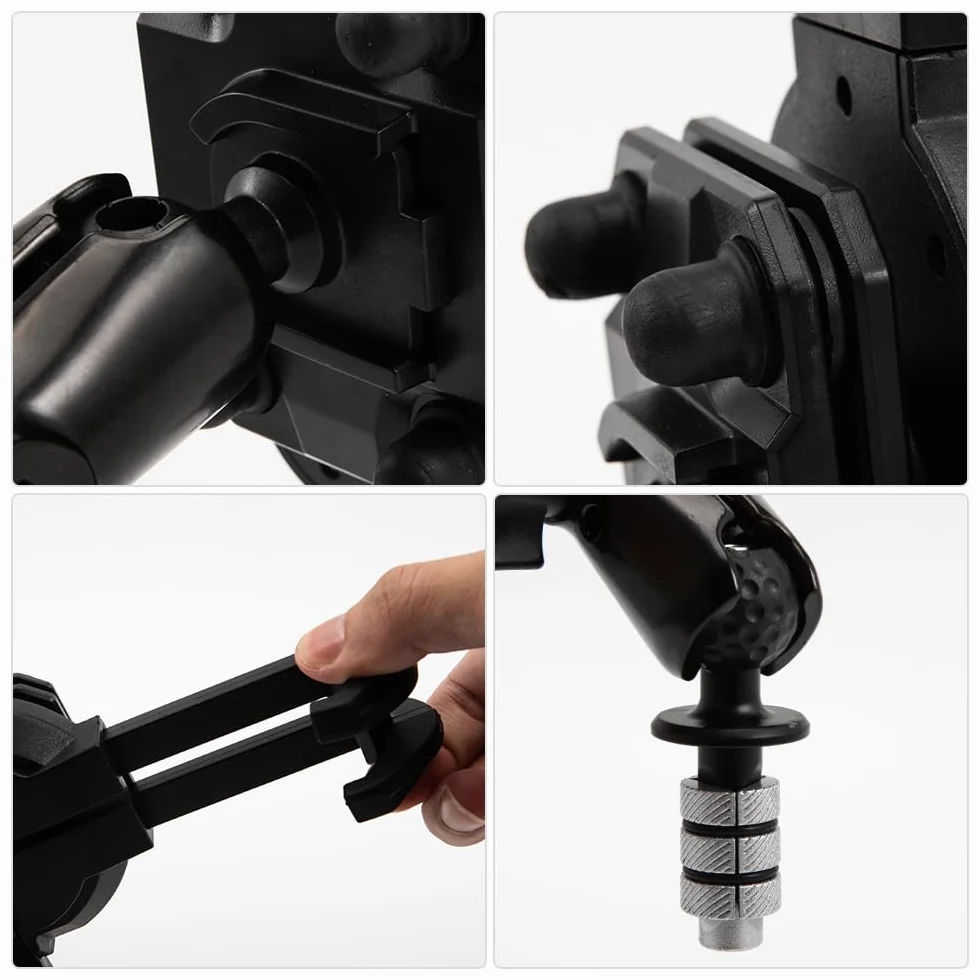 Soporte para móvil de Moto Soporte GPS para Smartphone de 4'' - 7'' Se Adapta a Todas Las Motos con Orificios de 12mm-24mm para R1 R6 F5 CBR650F VFR1200 Vfr800 GSX-R750 (C)