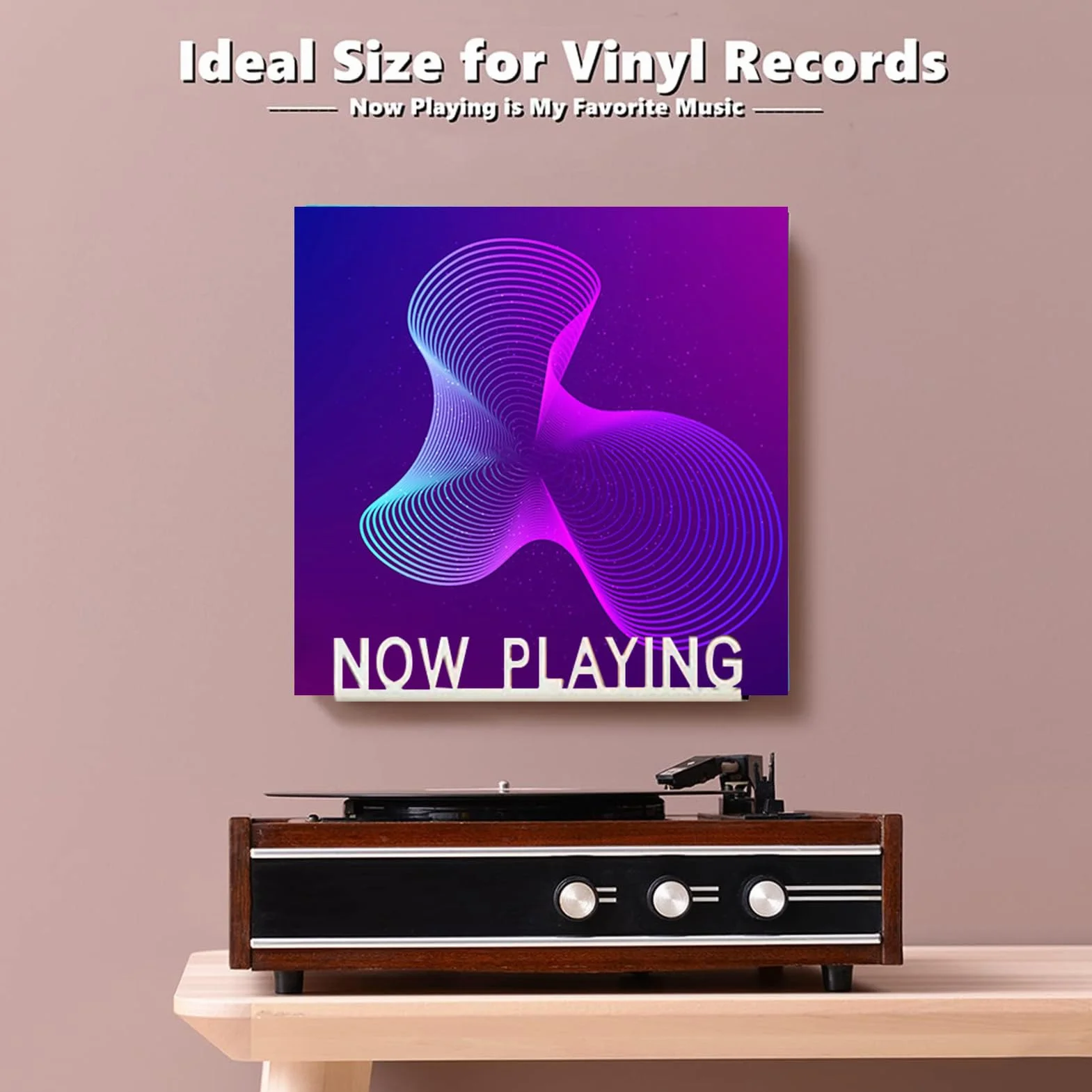 Expositor De Pared Para Discos NOW PLAYING Estante Para Discos Soporte De Pared Para Discos De Acrílico Estantes Para Discos Duraderos Para Exhibición De Álbumes Almacenamiento Y Decoración De Paredes