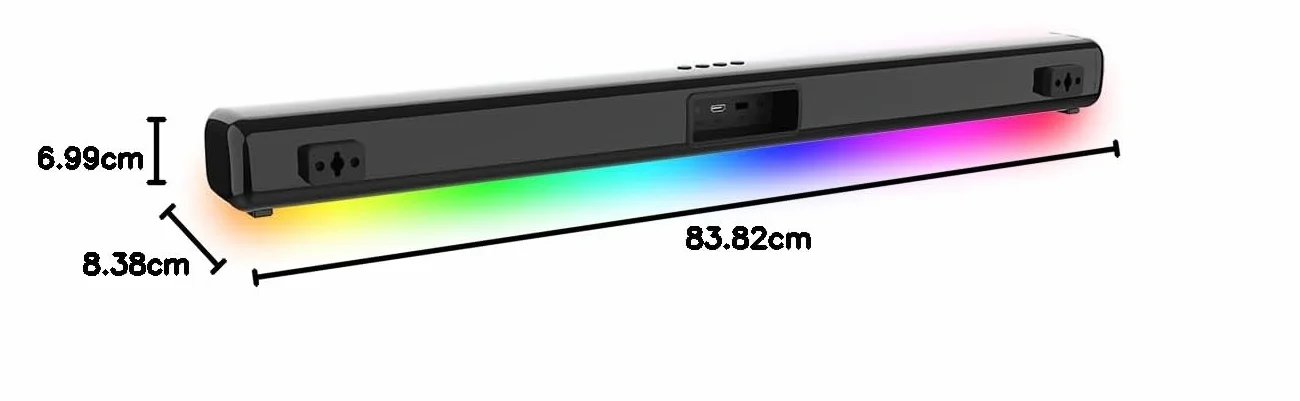Máquina de Karaoke Vocal-Star, Altavoz de Barra de Sonido de 300 W, 2 micrófonos inalámbricos UHF, Efectos de luz, HDMI ARC, BT, AUX, óptico, Sistema de Entretenimiento Todo en uno
